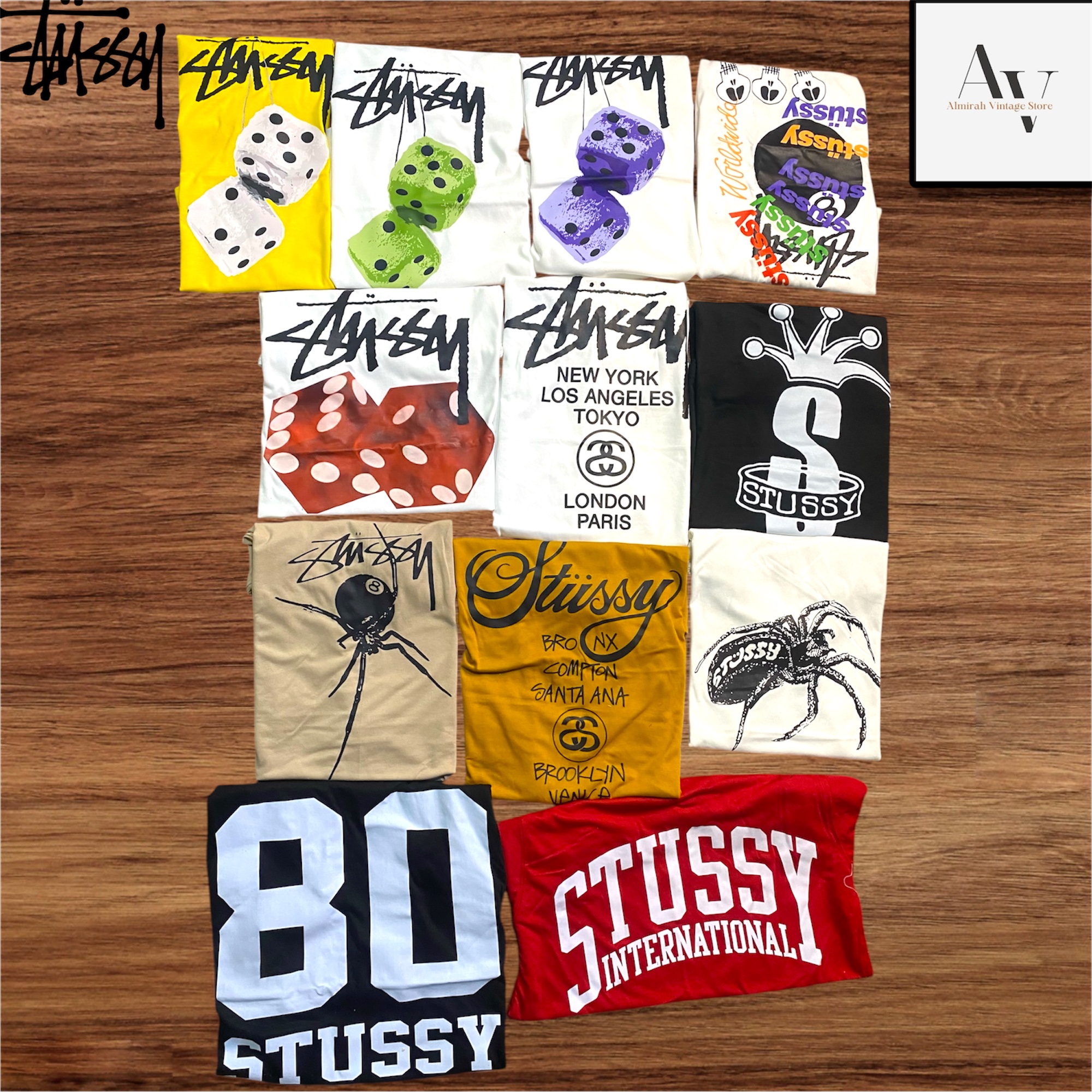 Stussy rework style T shirts combinations
