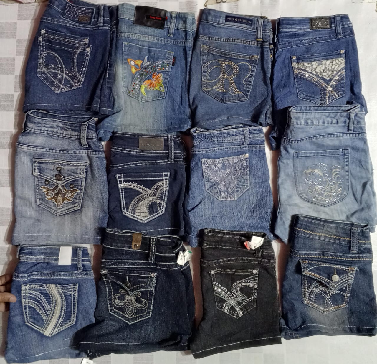SILVER VGS EARL ROCK REPUBLIC UND MIX-MARKEN MINI-SHORTS (ID 1009)