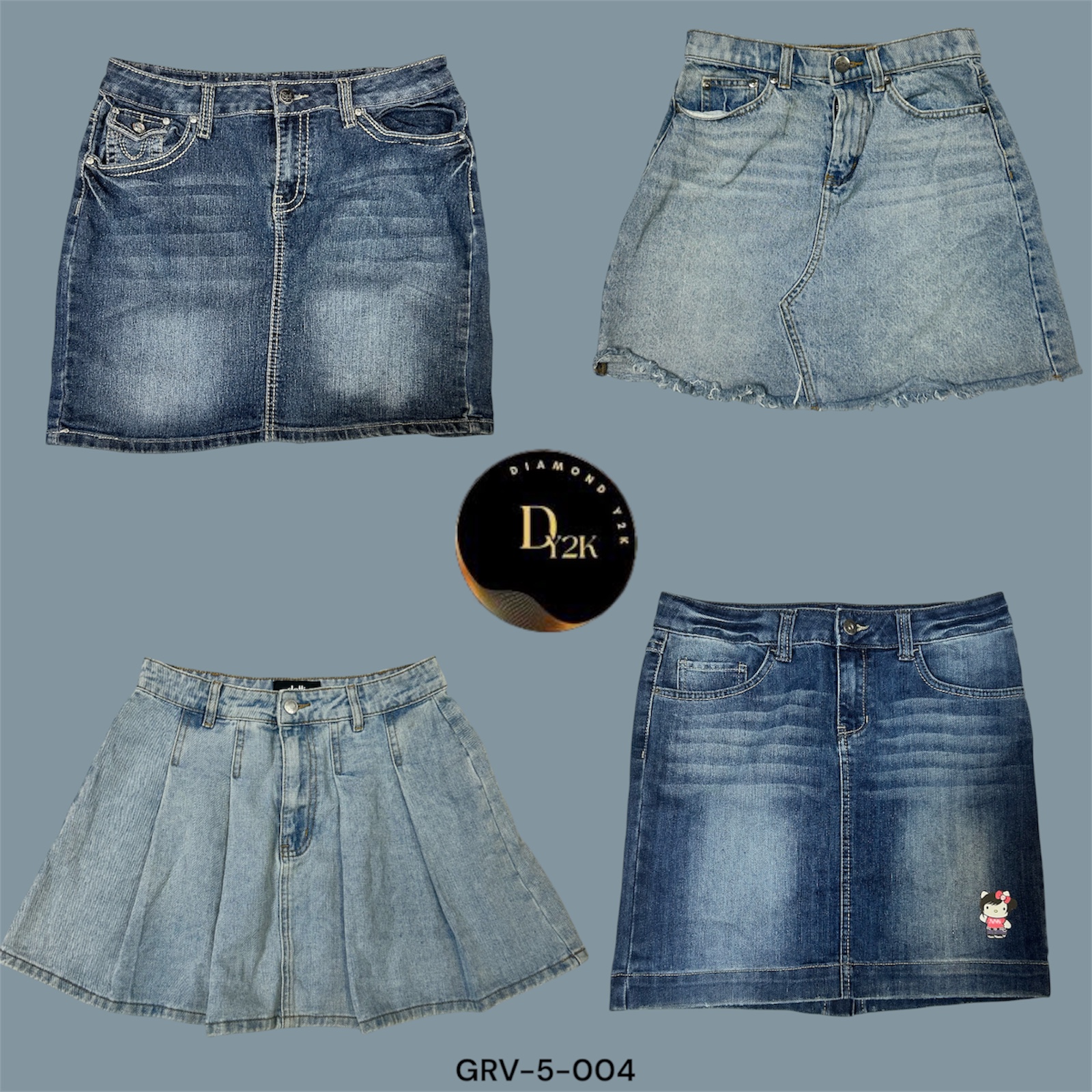 Jupe midi en denim Y2K It-Girl (GRV-5-004)