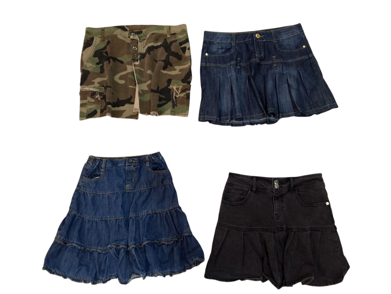 Denim mini/midi skirts -6pcs -2/5/25