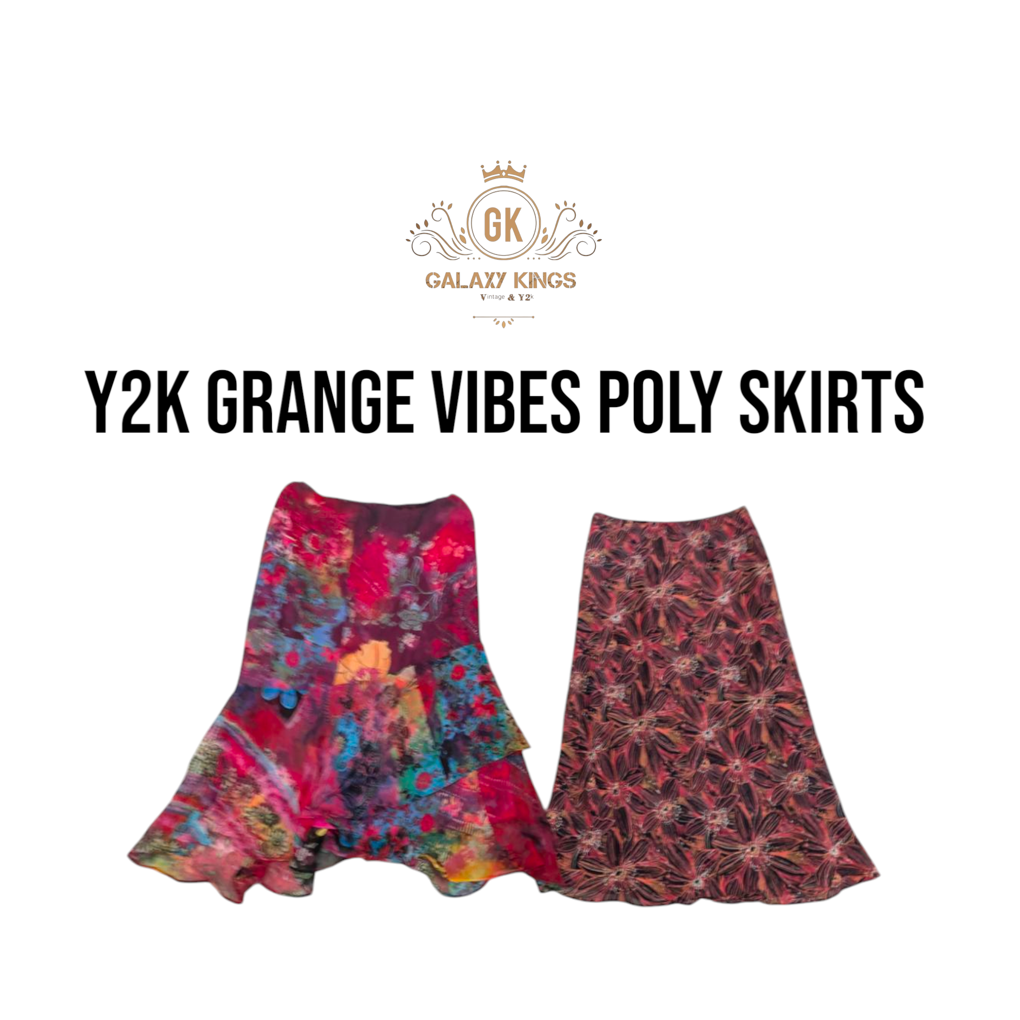 Y2k Grange Vibes Poly Skirts