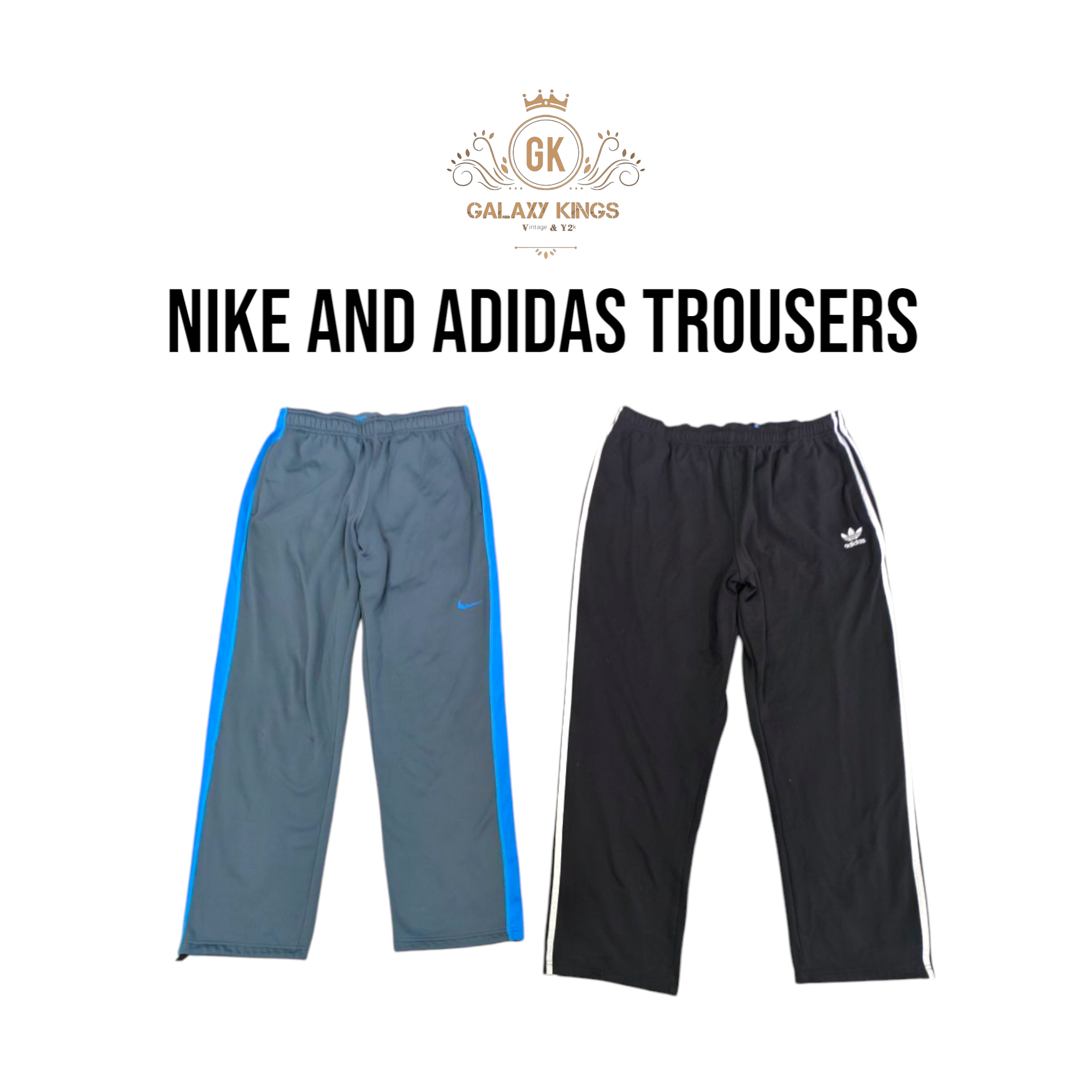 Calças Nike e Adidas