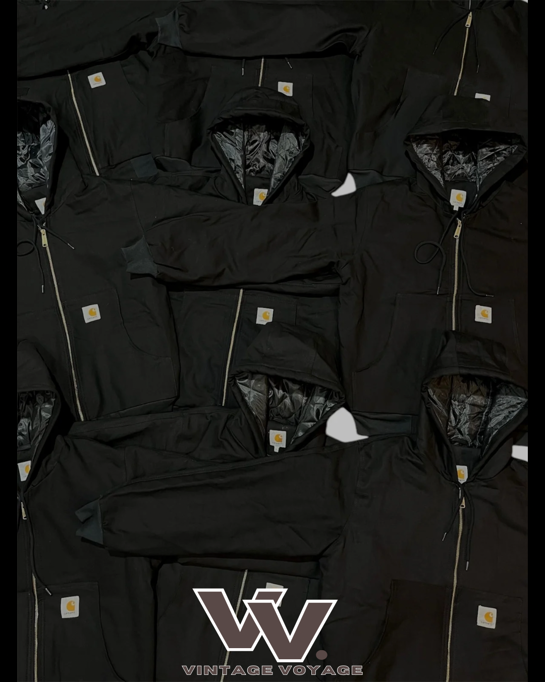 Carhartt rework style Black hooded jackets MOQ 25pcs #6525