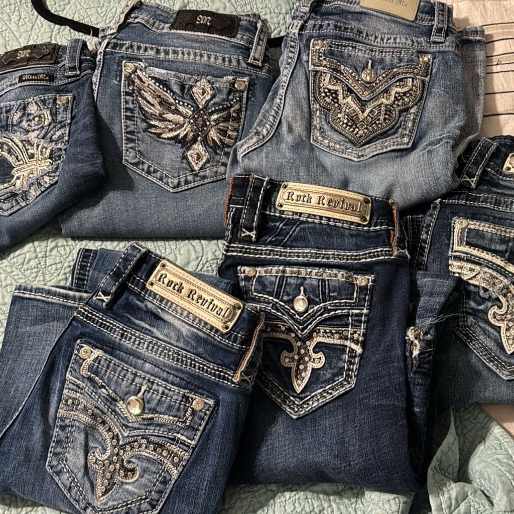 Jeans bootcut Miss me true religion Rock revival 16 pcs