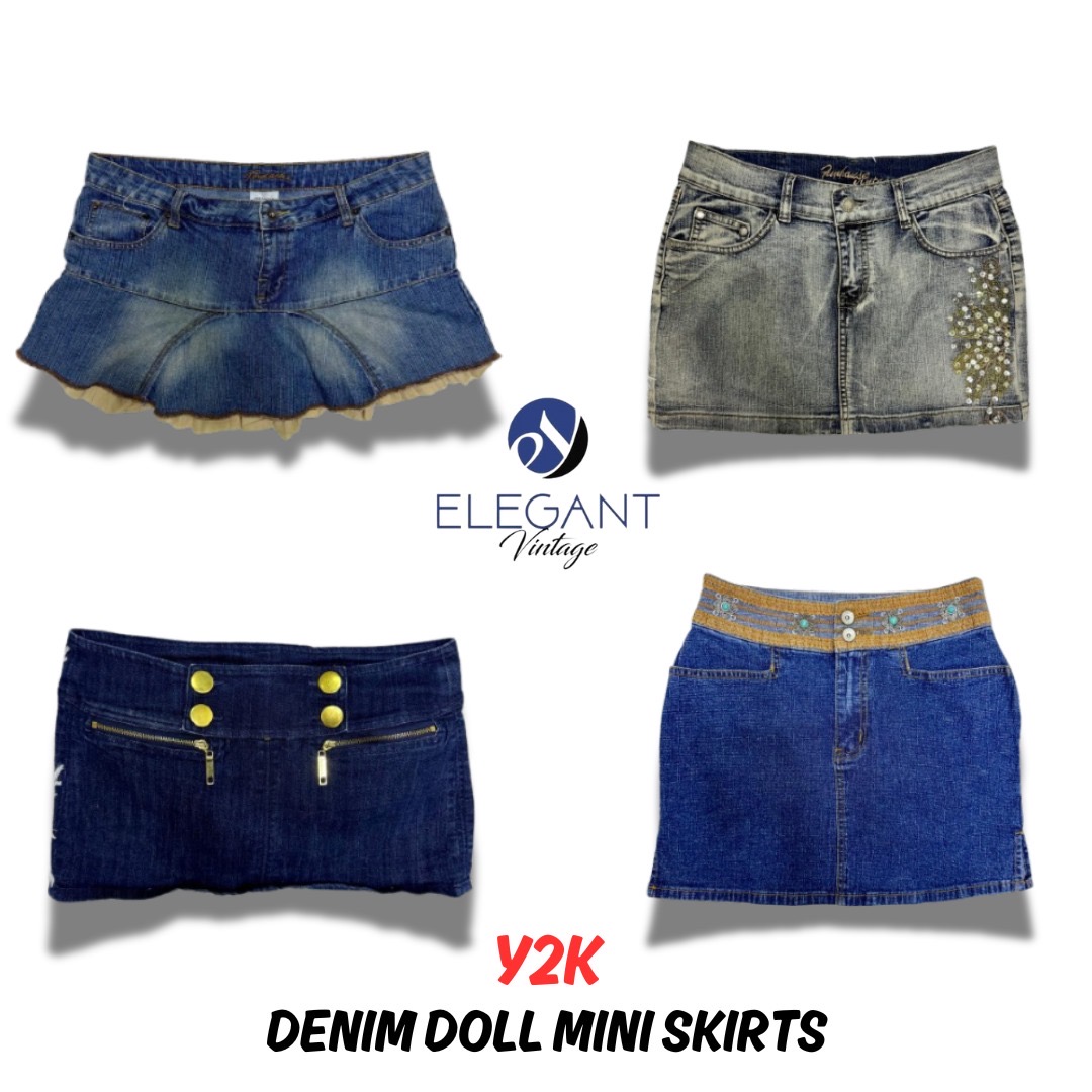 Y2K Denim Doll Mini Skirts - 12 pieces - EV0262