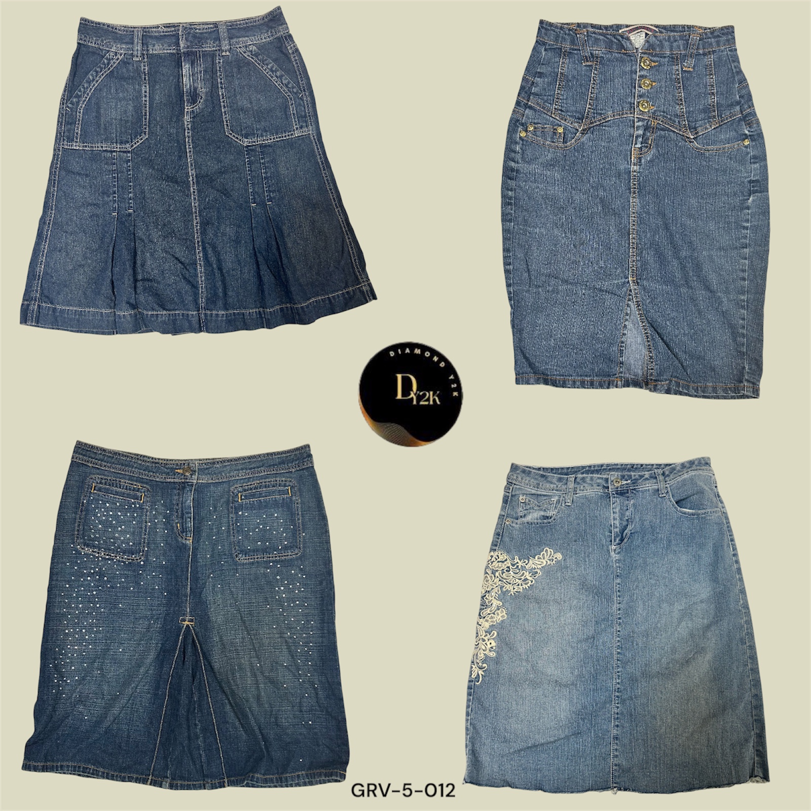 Retro Blues Y2K Midi Denim (GRV-5-012)