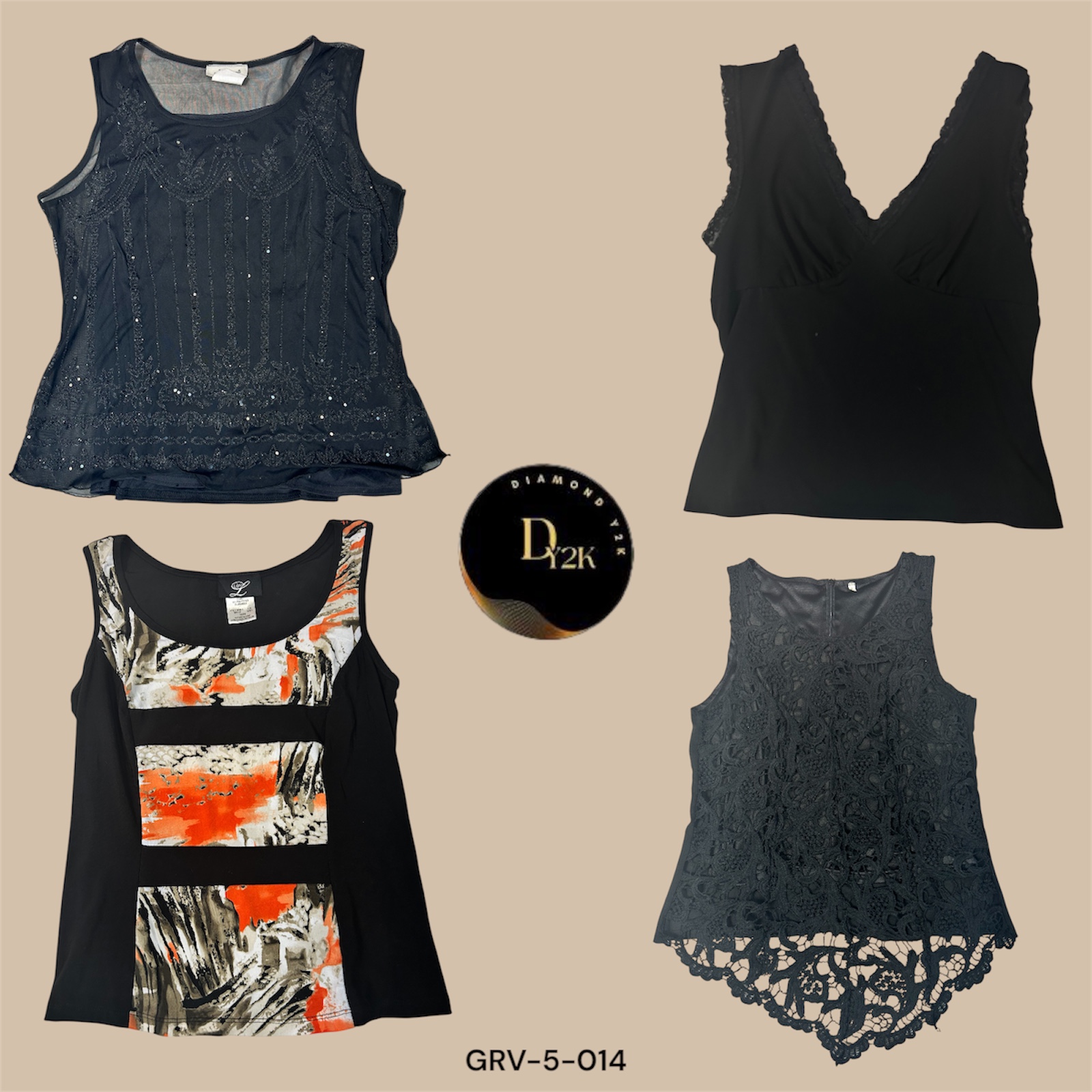 Y2K Midnight Muse Short Sleeve Top  (GRV-5-014)