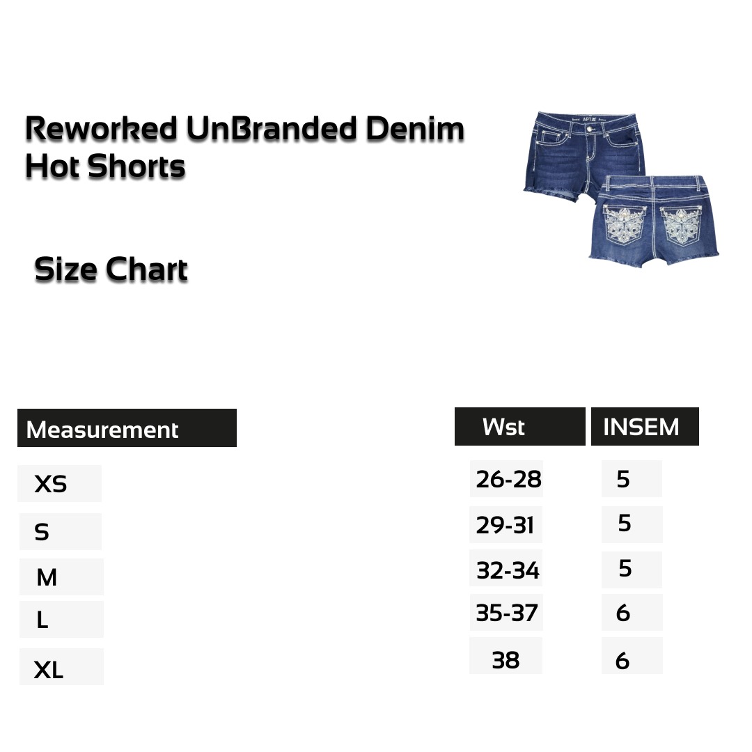SS25 Reworked UnBranded Denim Hot Pants