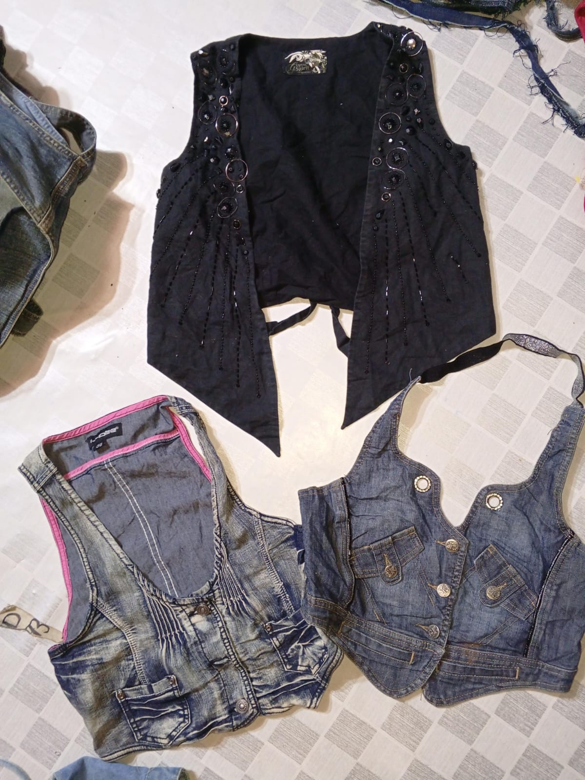 Gilet in denim non contrassegnati (MR 518)