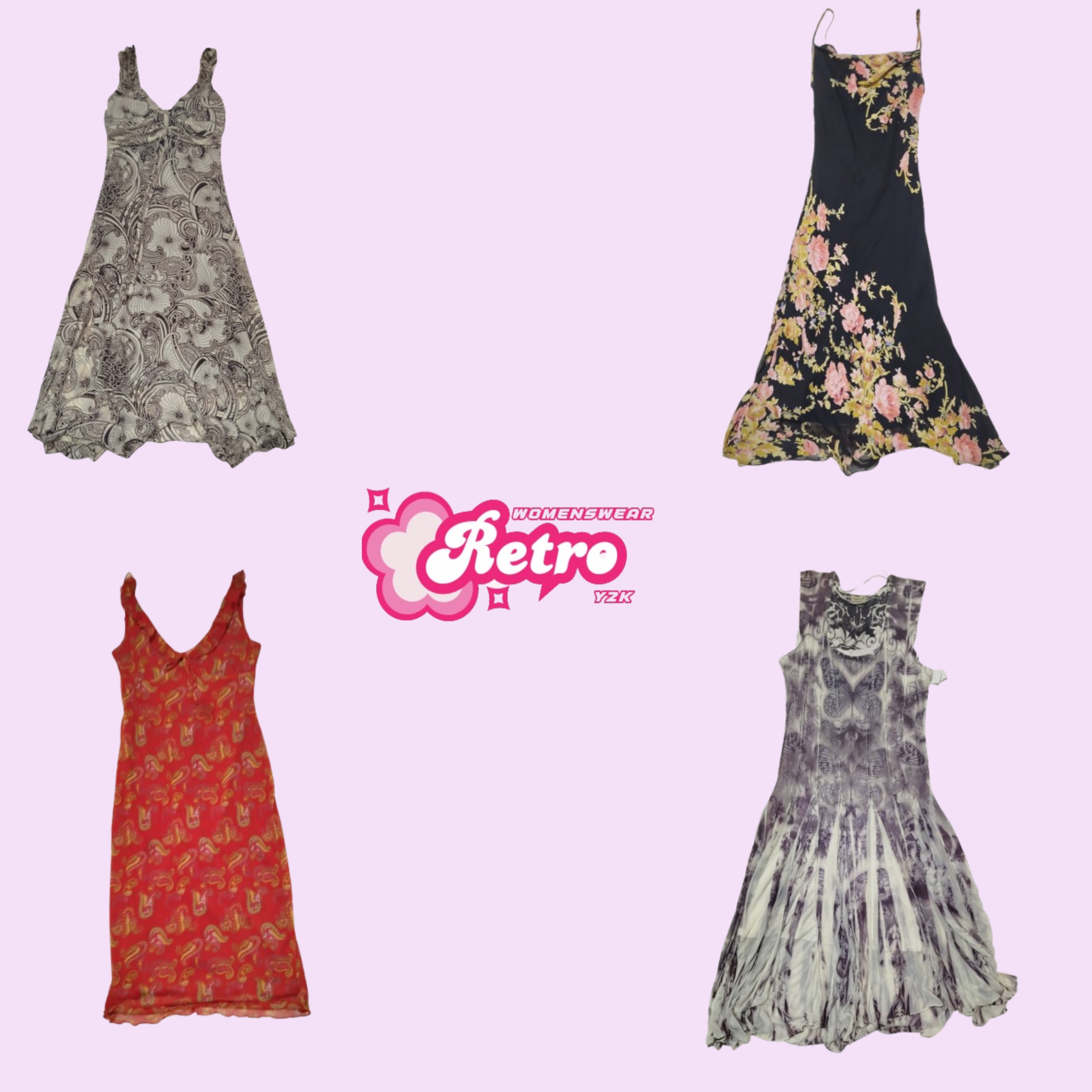 Dark & Moody Y2k grunge Midi Dresses