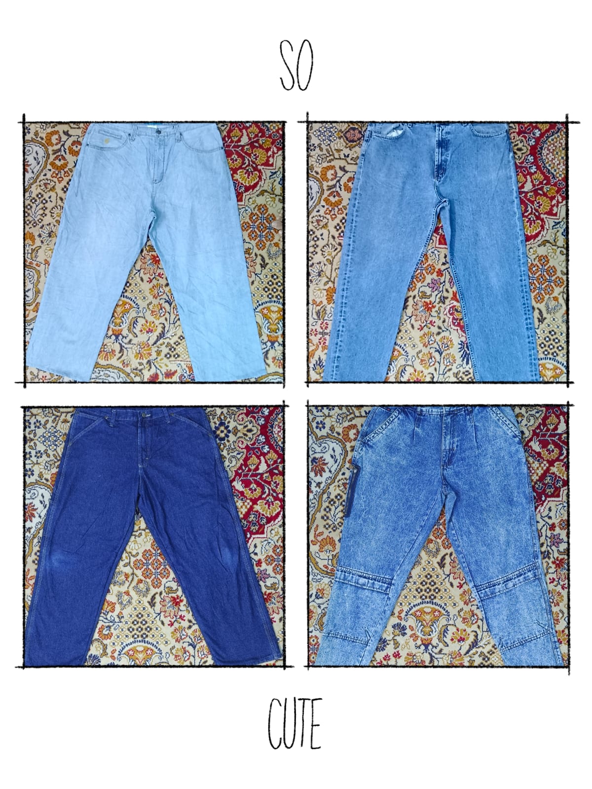 G0215 Jeans Masculinos Mistos - 12 peças