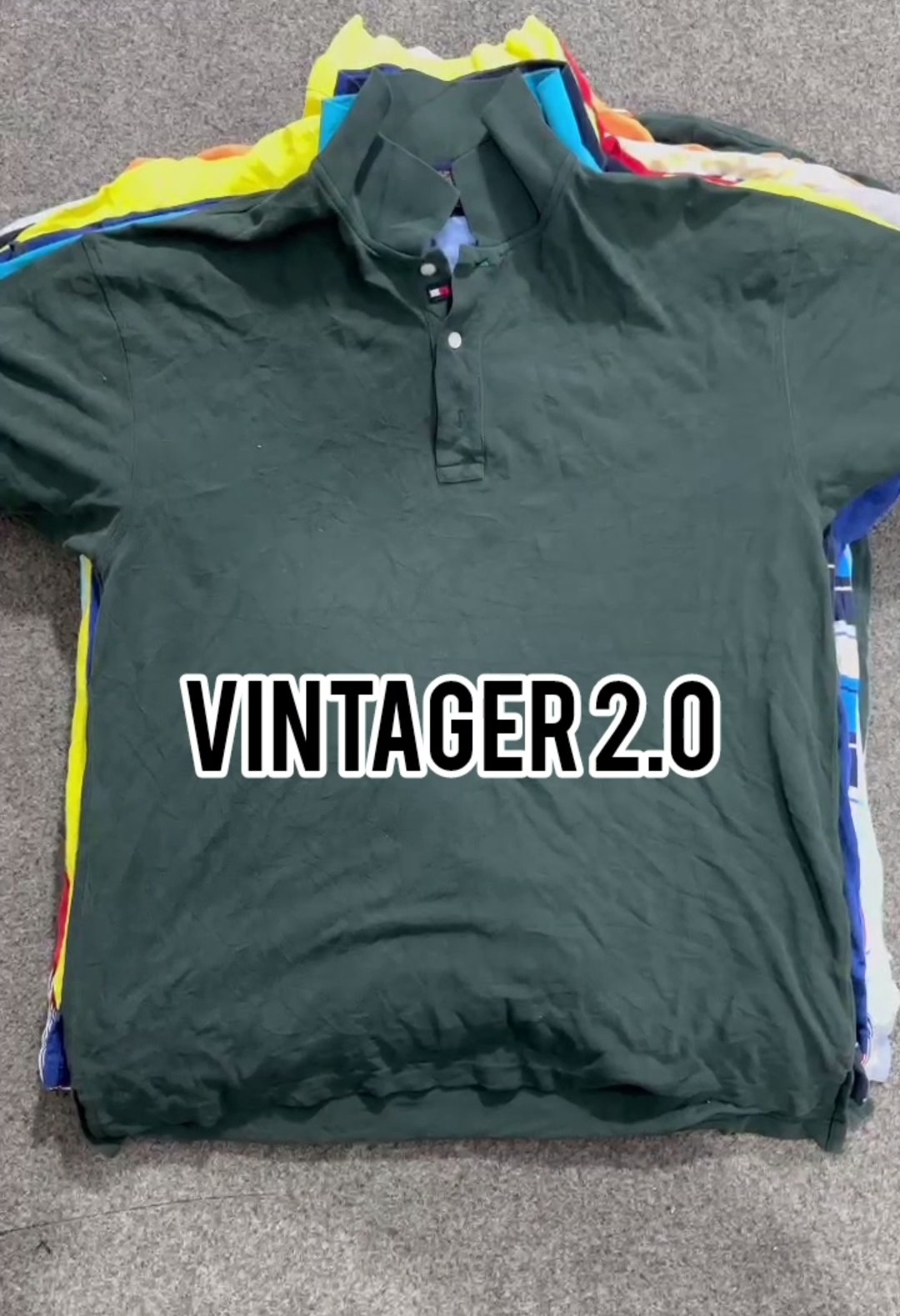 プレミアムトミーヒルフィガーカラーTシャツ