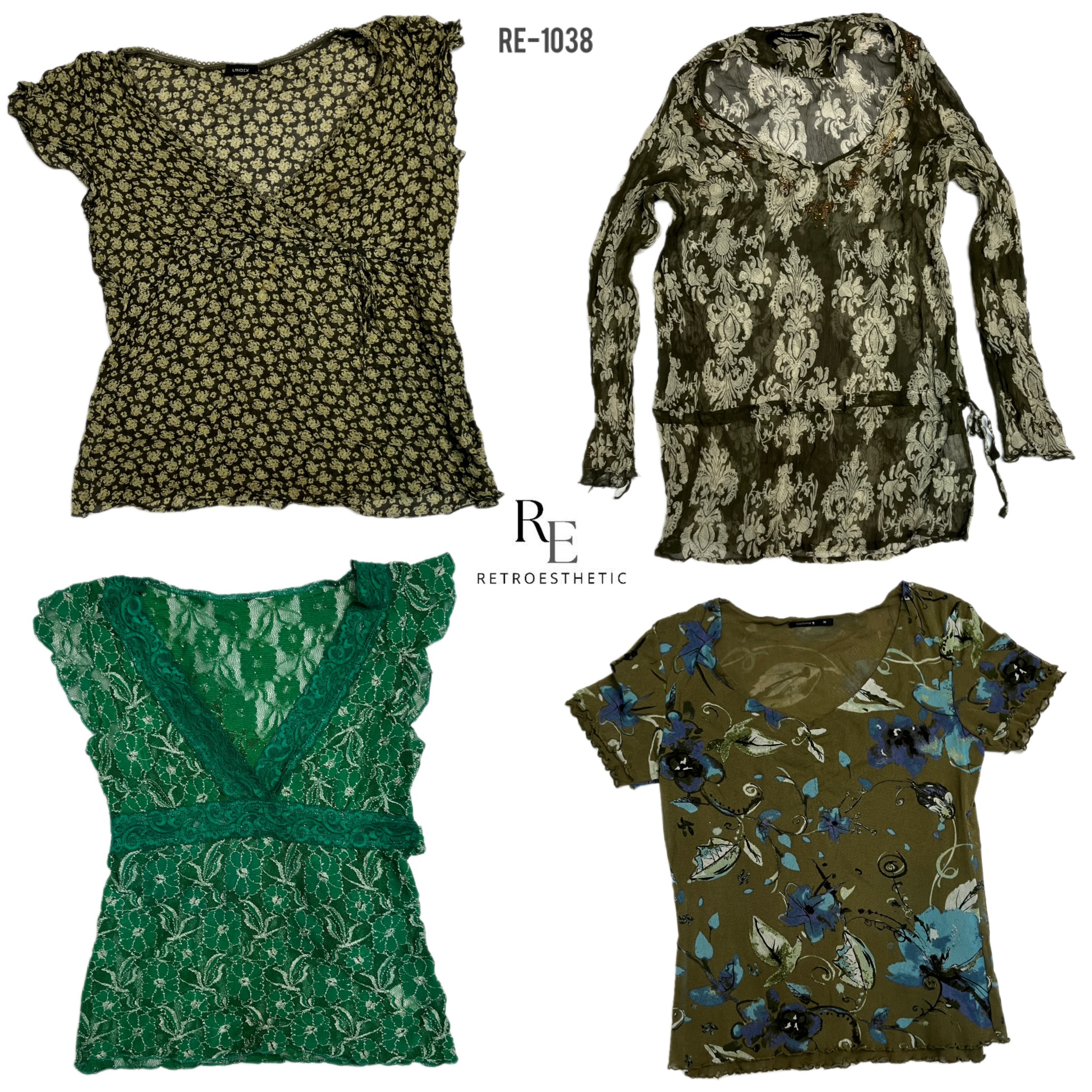 Y2K Pretty in Grunge Mix Tops (RE-1038)