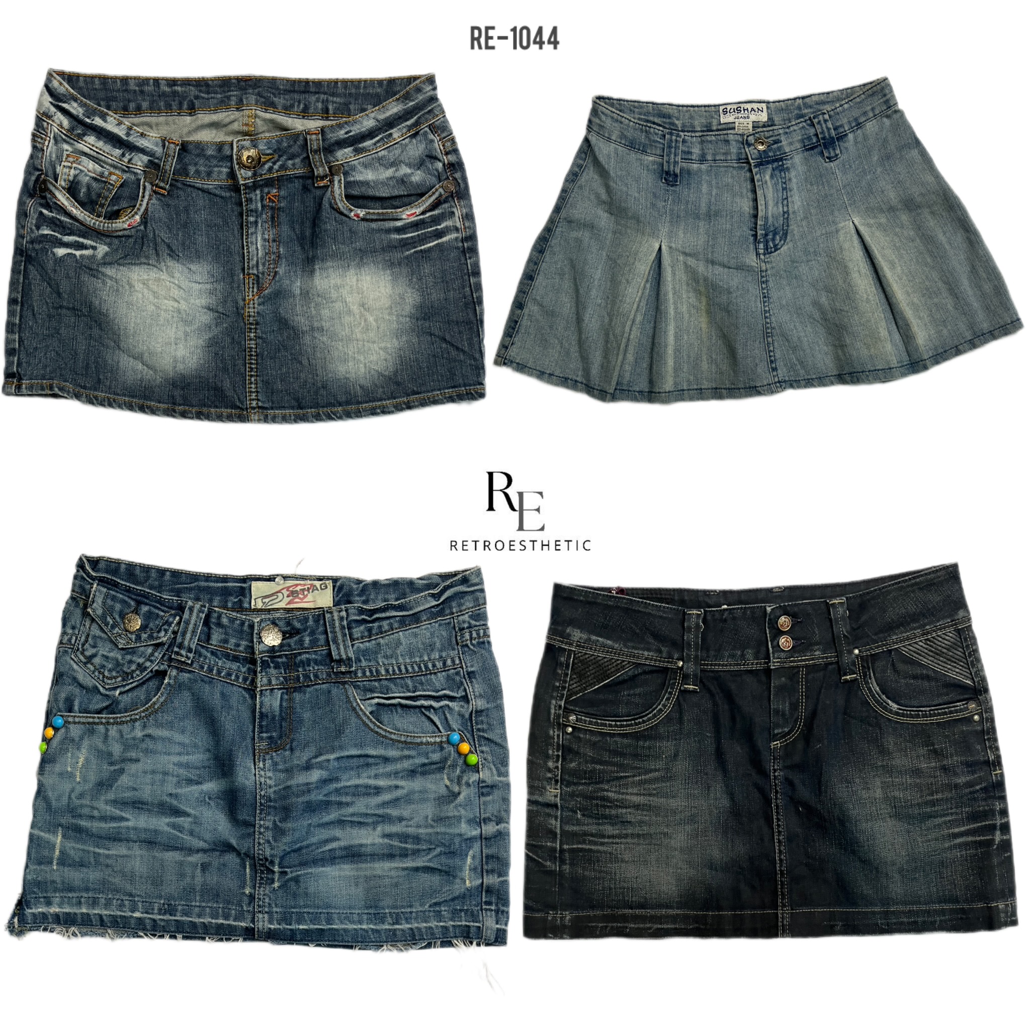 Y2K Britney Era Denim Mini Skirts (RE-1044)