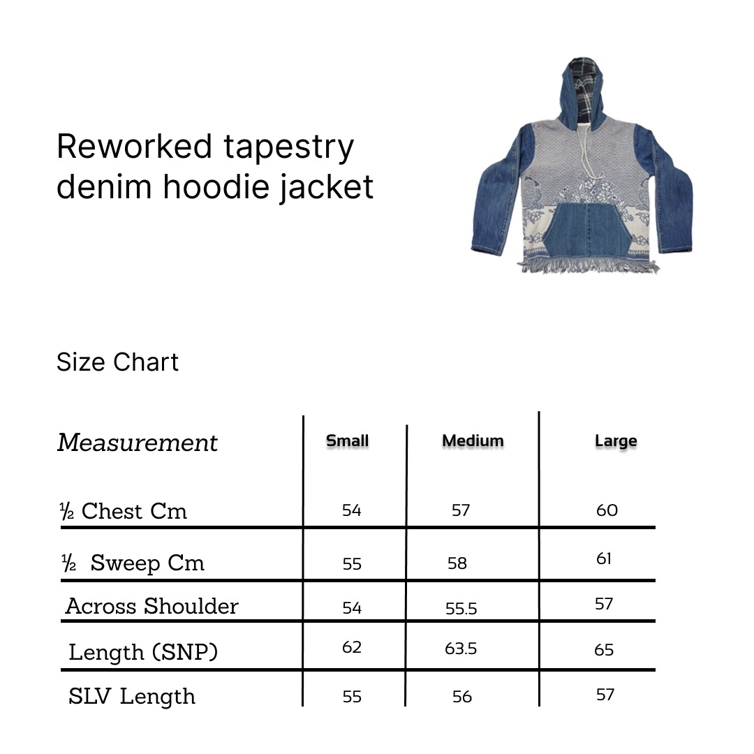 SS25 Reworked Tapestry Denim Hoodie Jacket