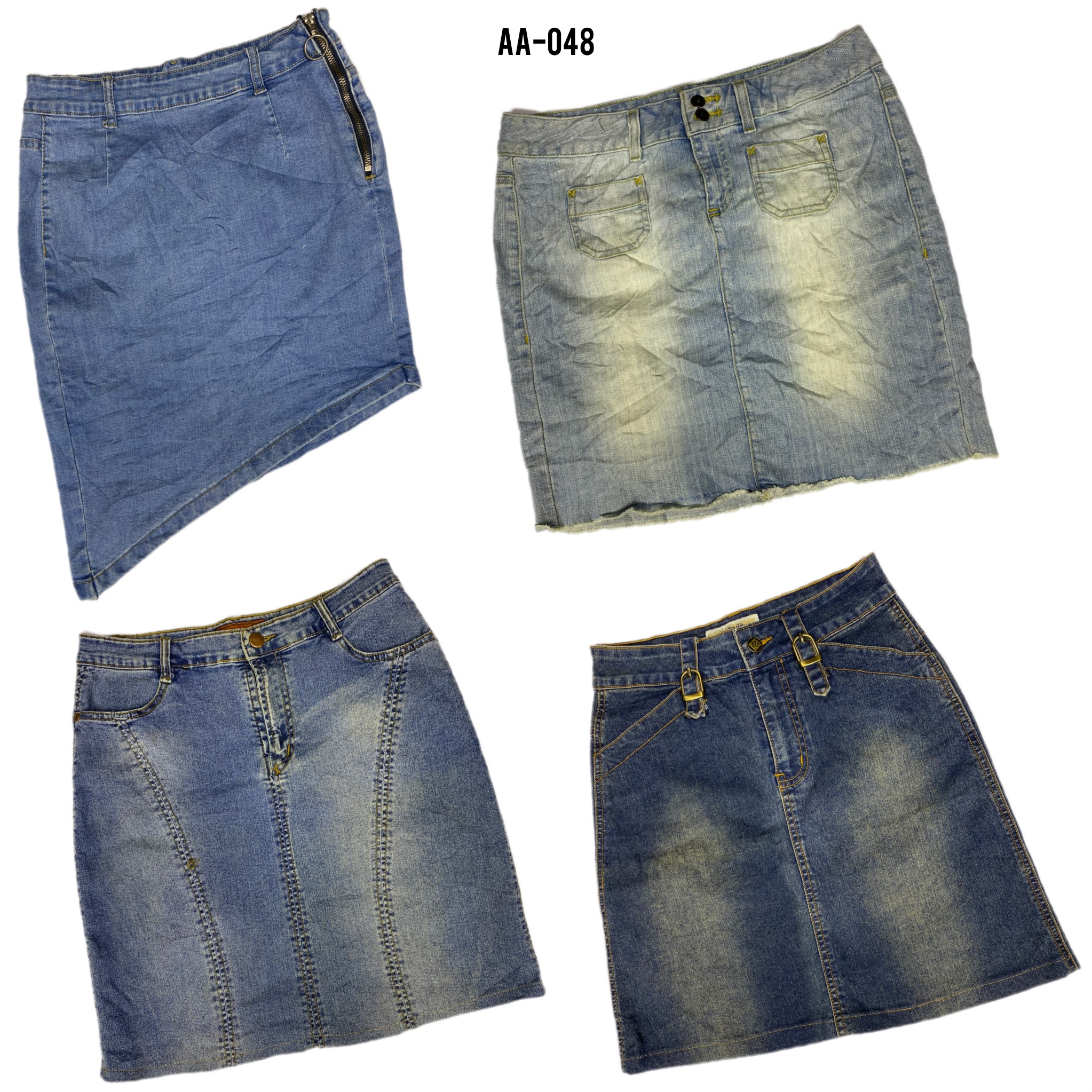 Saia Midi de Denim da Era Y2K da Britney (AA-048)