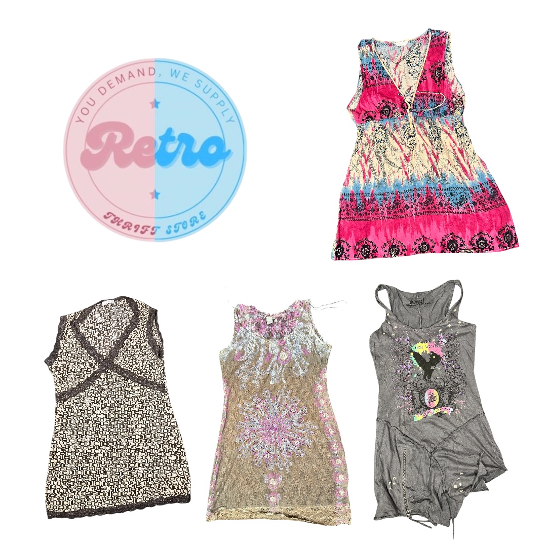 Y2K Boho e Glam Bundle di Magliette: 10 Pz