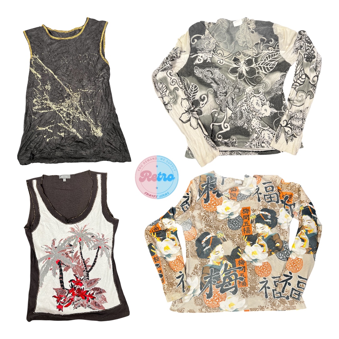 Y2K Estate Stile Stradale Donne Top: 10 Pz