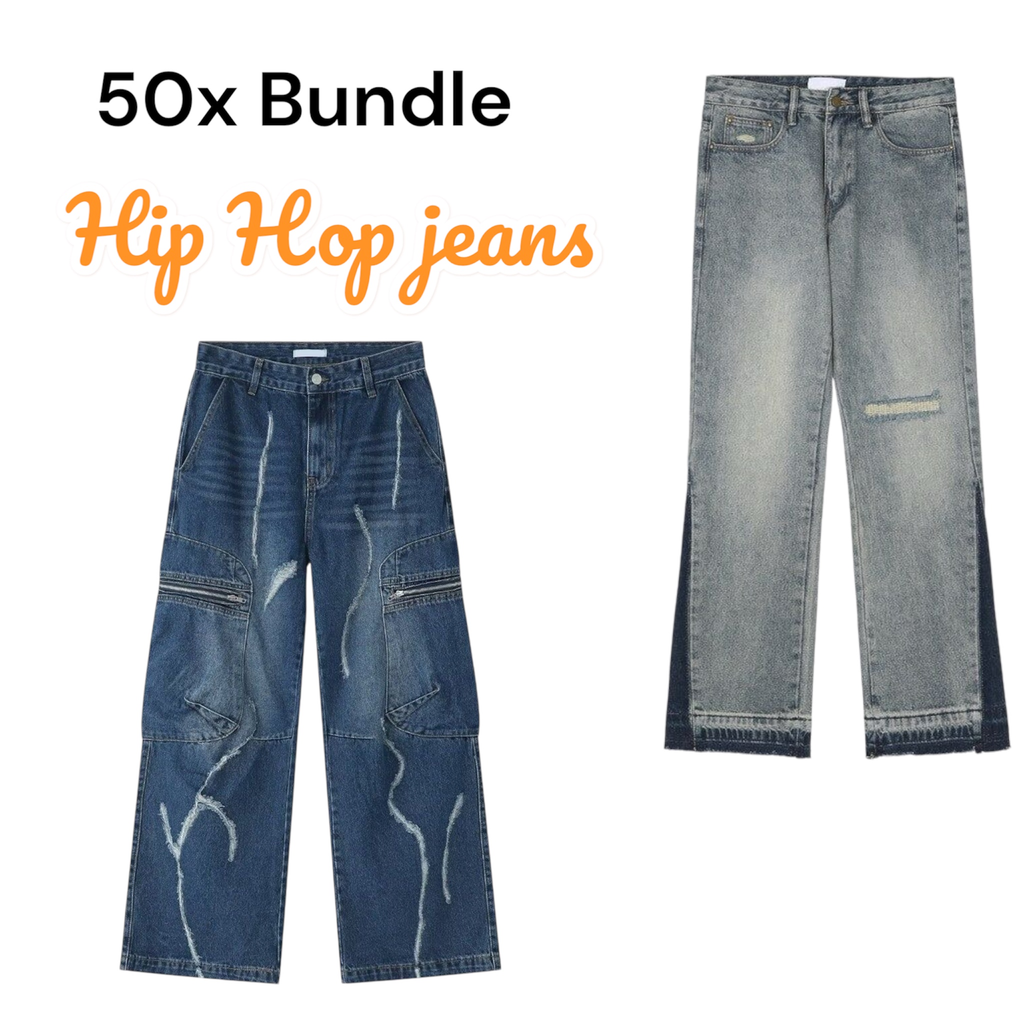 50x Hip Hop |Y2k styles baggy jeans