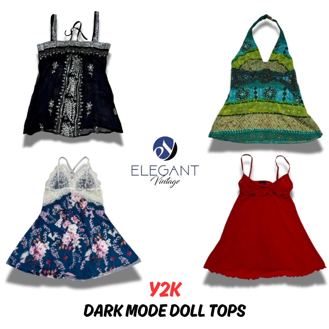 Y2K Ropa de Muñeca en Modo Oscuro - 10 piezas - EV0298