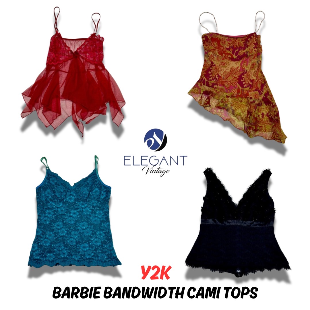 Y2K Barbie Bandwidth Cami Tops - 10 piezas - EV0299