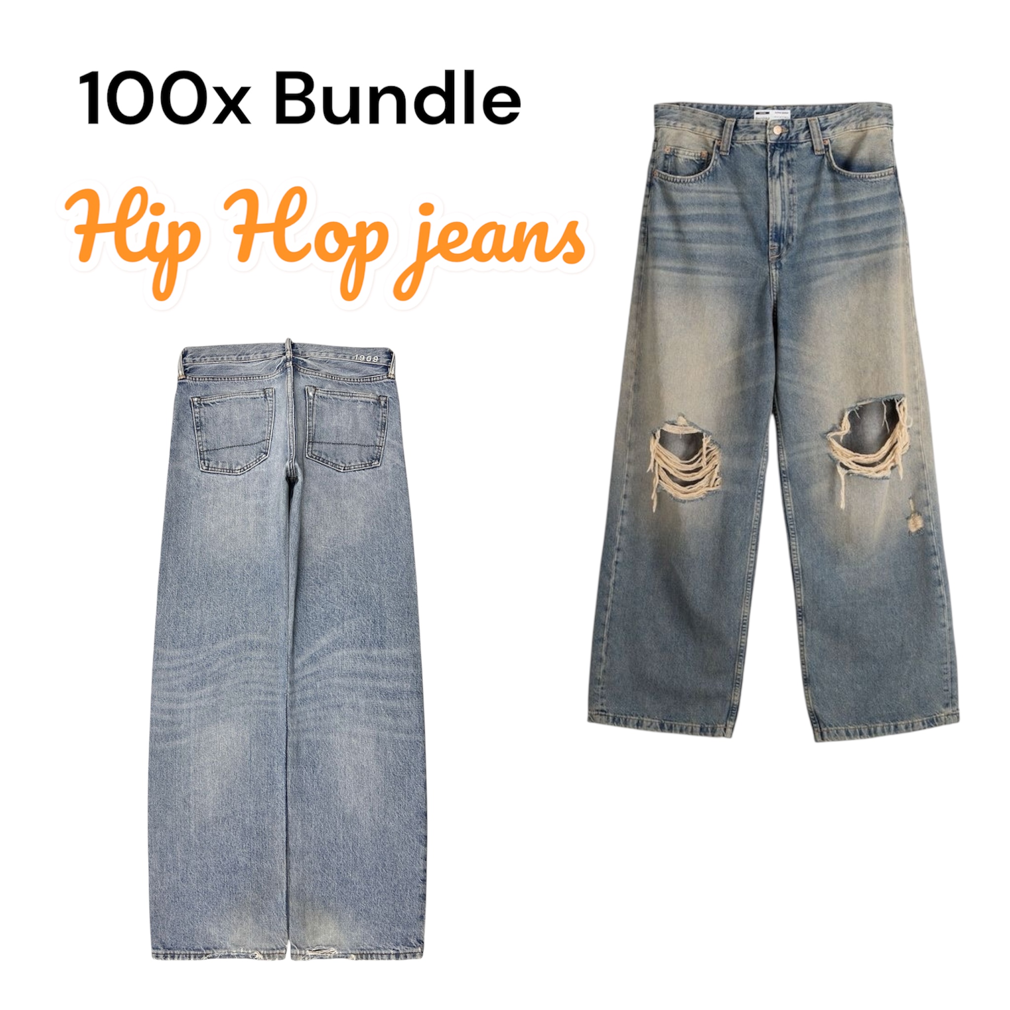 100x Hip Hop |Y2k styles baggy jeans