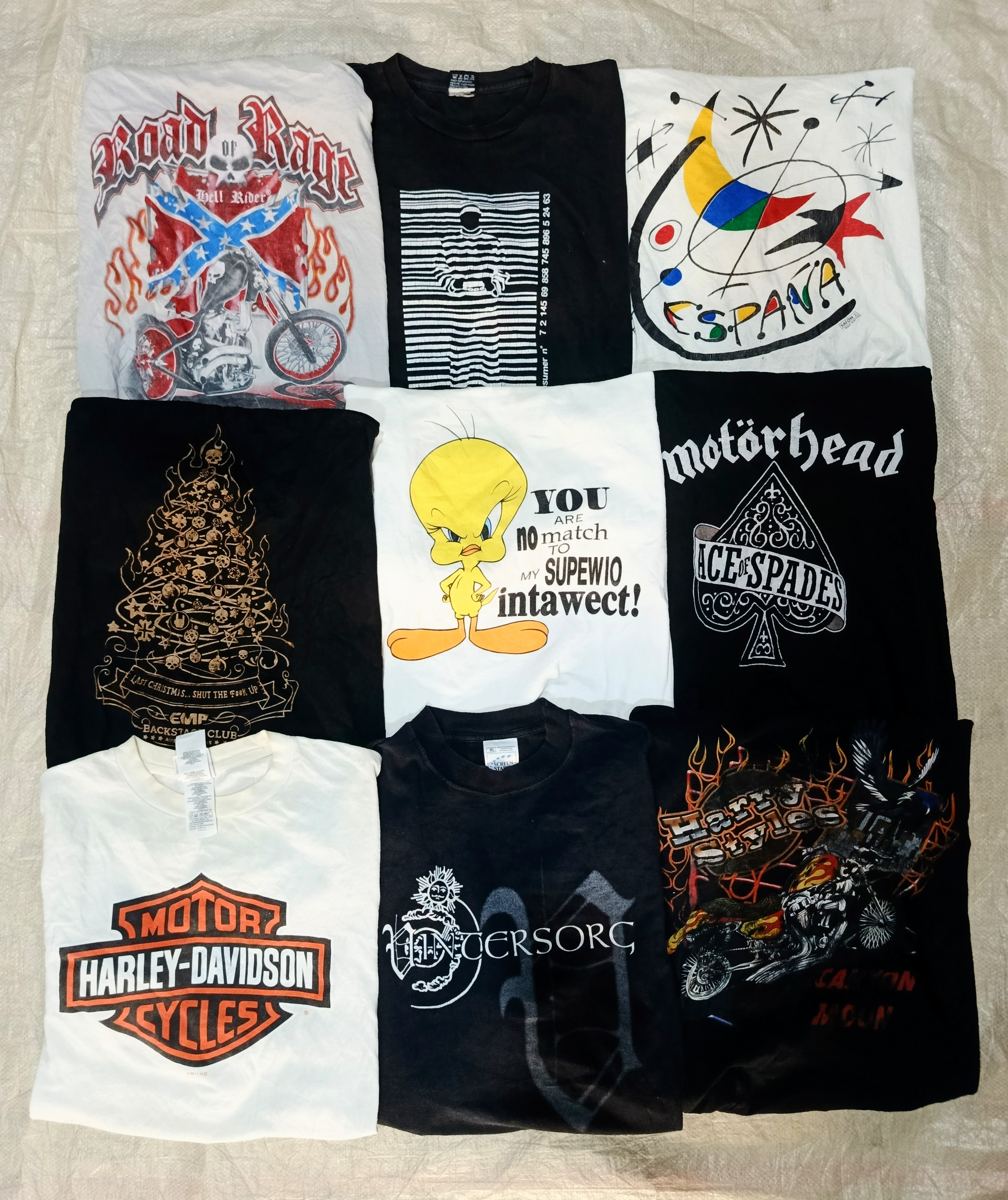 ハーレーダビッドソンとミックス音楽Tシャツ