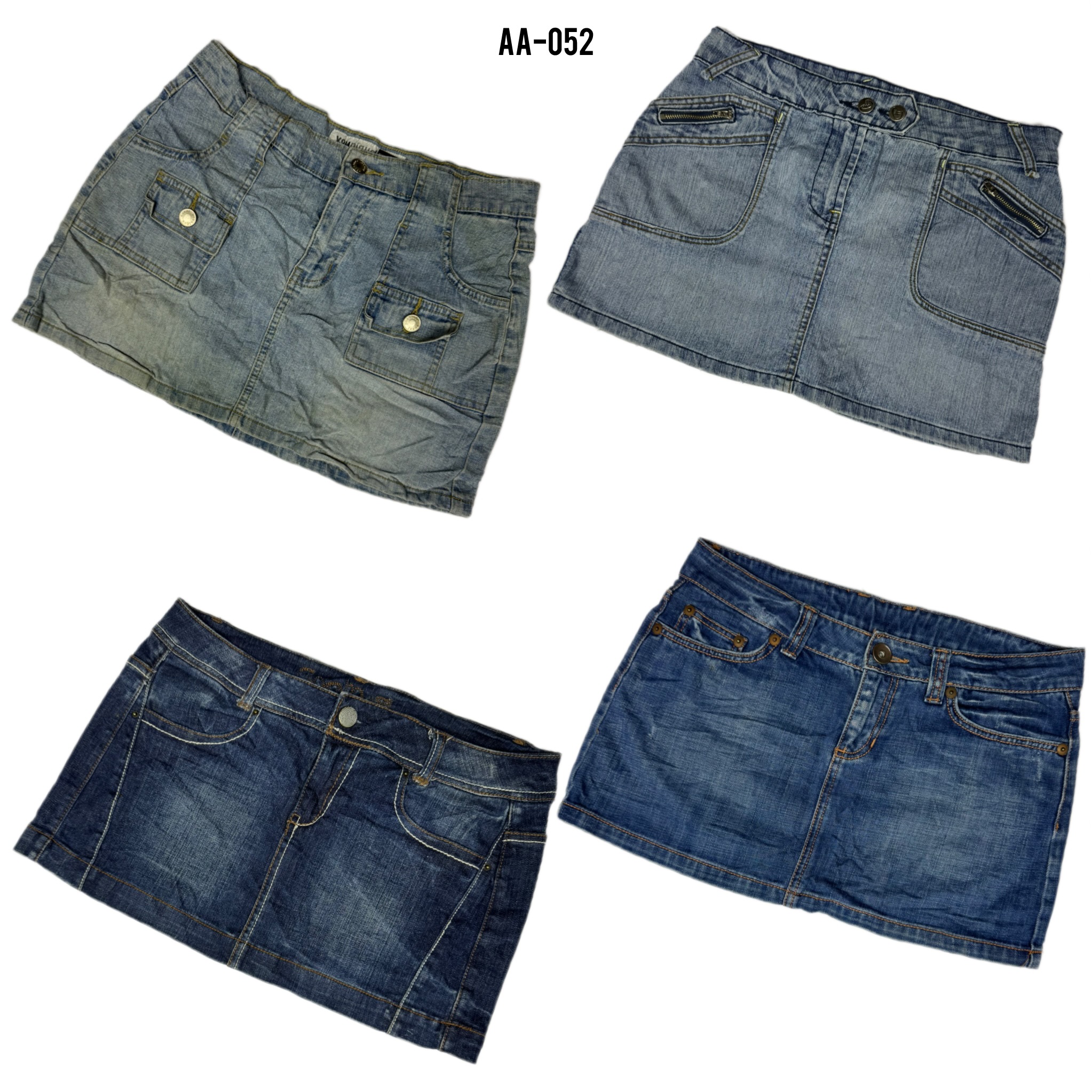 Y2K IT Girl Denim Mikro Mini Röcke (AA-052)