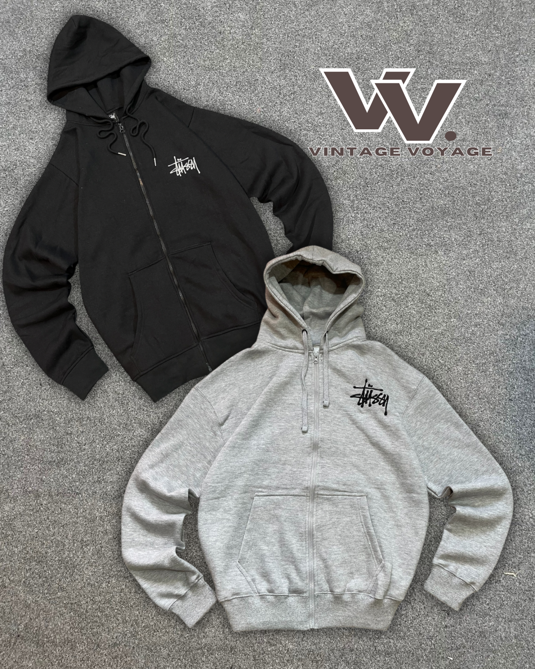 Stussy Rework Style Zip Up Hoodies - MOQ 10 pcs #10525