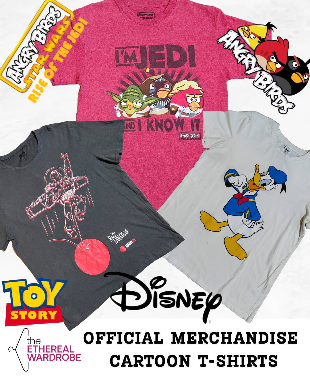 Official Merchandise Cartoon T-shirts Bundle of 30 pcs (RN#1057)
