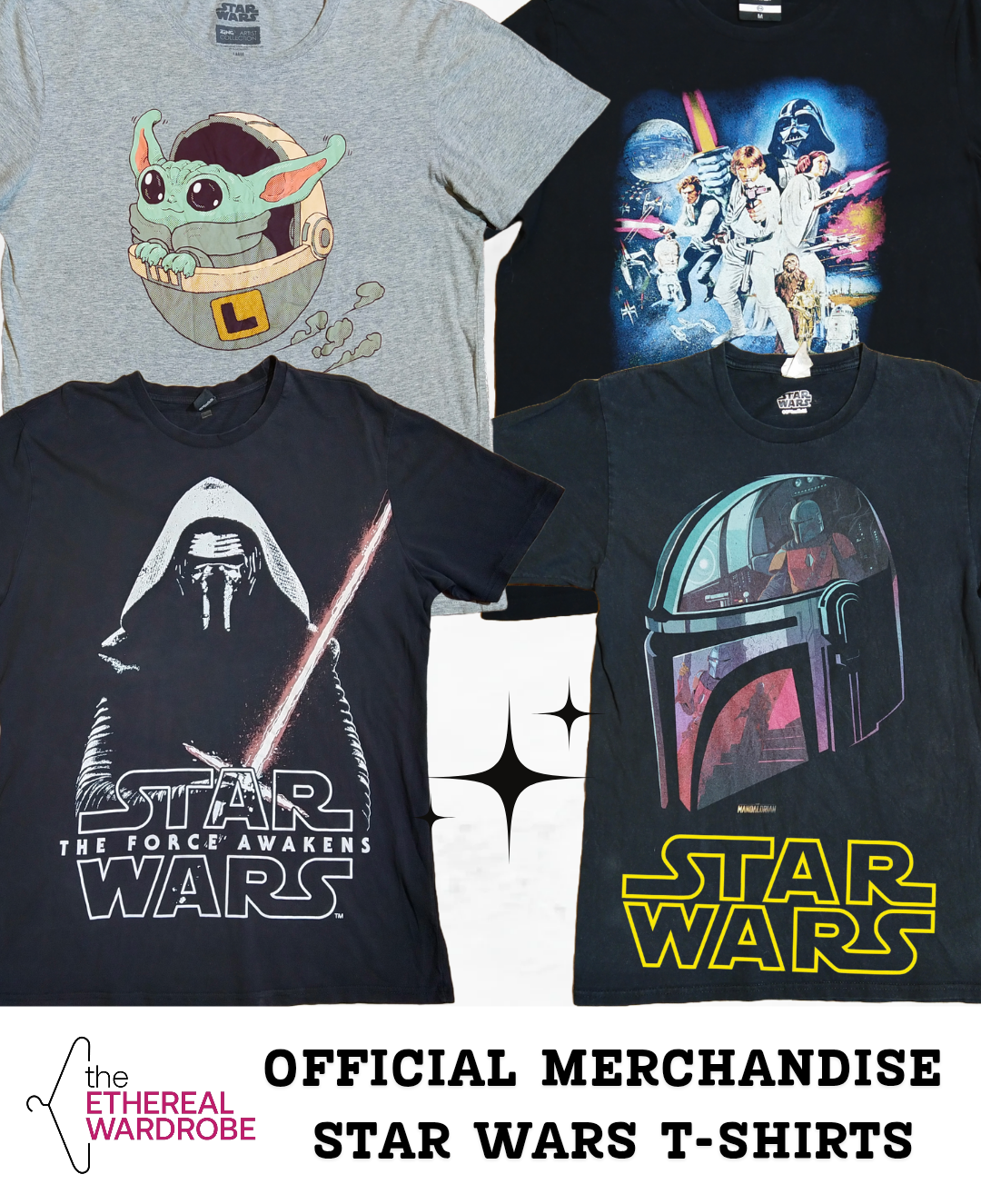 Offizielle Merchandise Star Wars T-Shirt Bundle von 31 Stück (RN#1082)