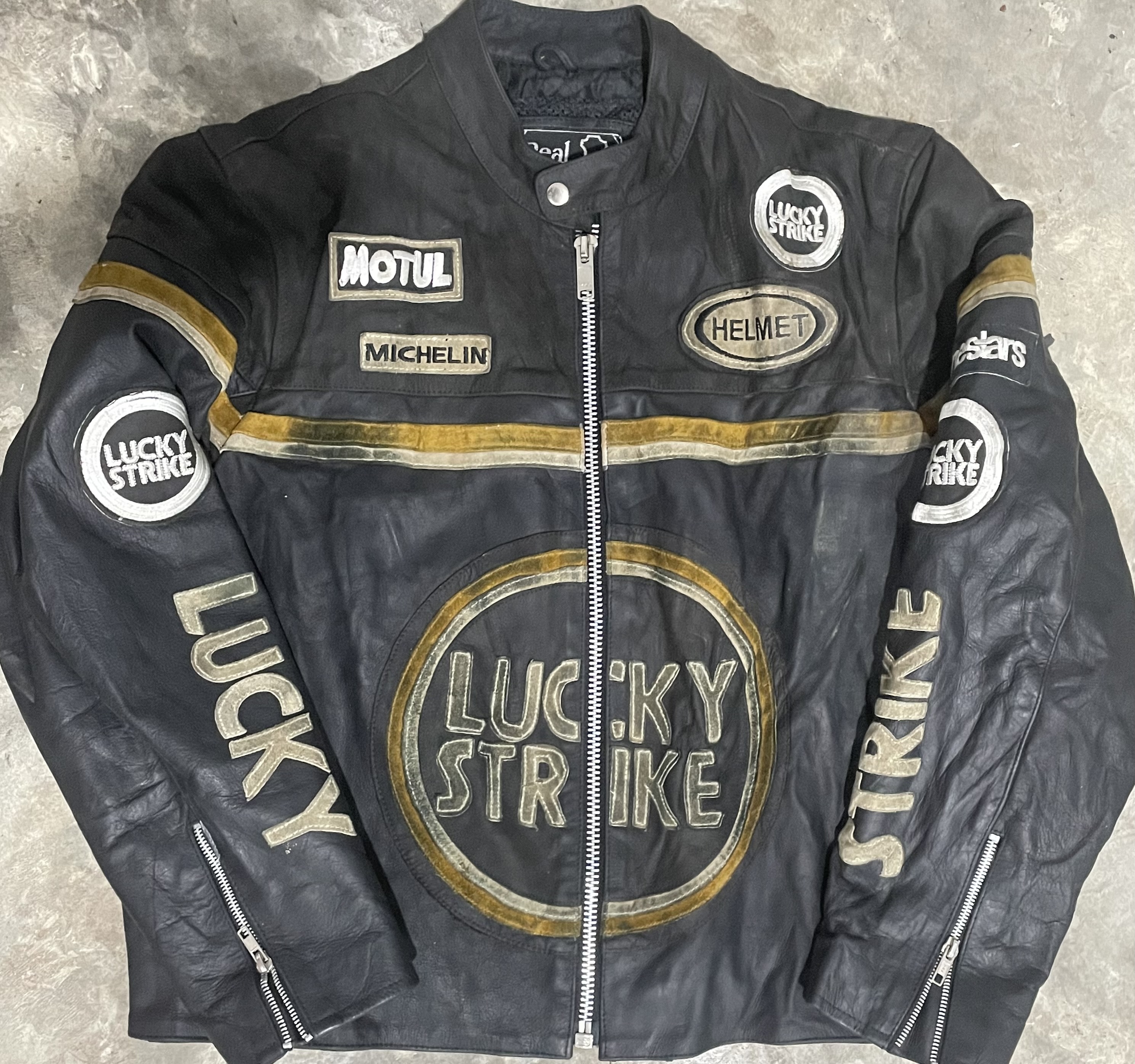 Genuine Leather Motorcycle Racing Suit – CE Approved Armor”mix