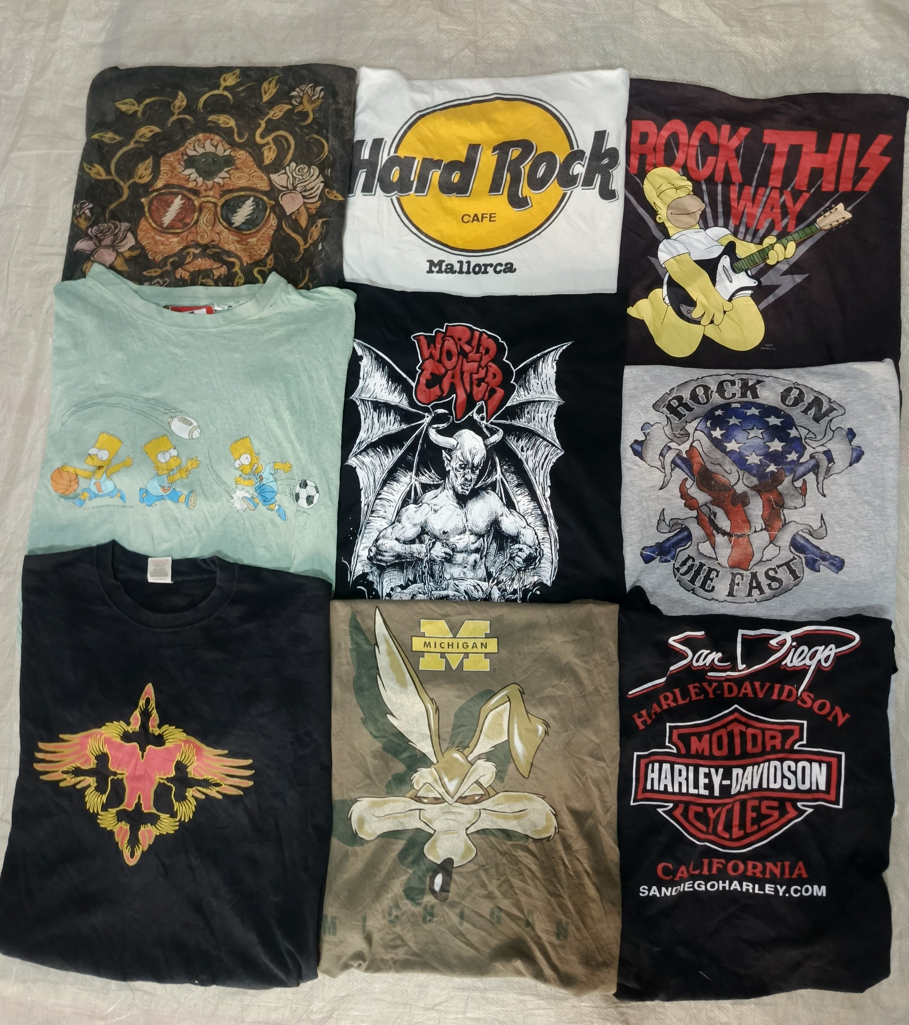 ヴィンテージ音楽とハーレーダビッドソンのTシャツ