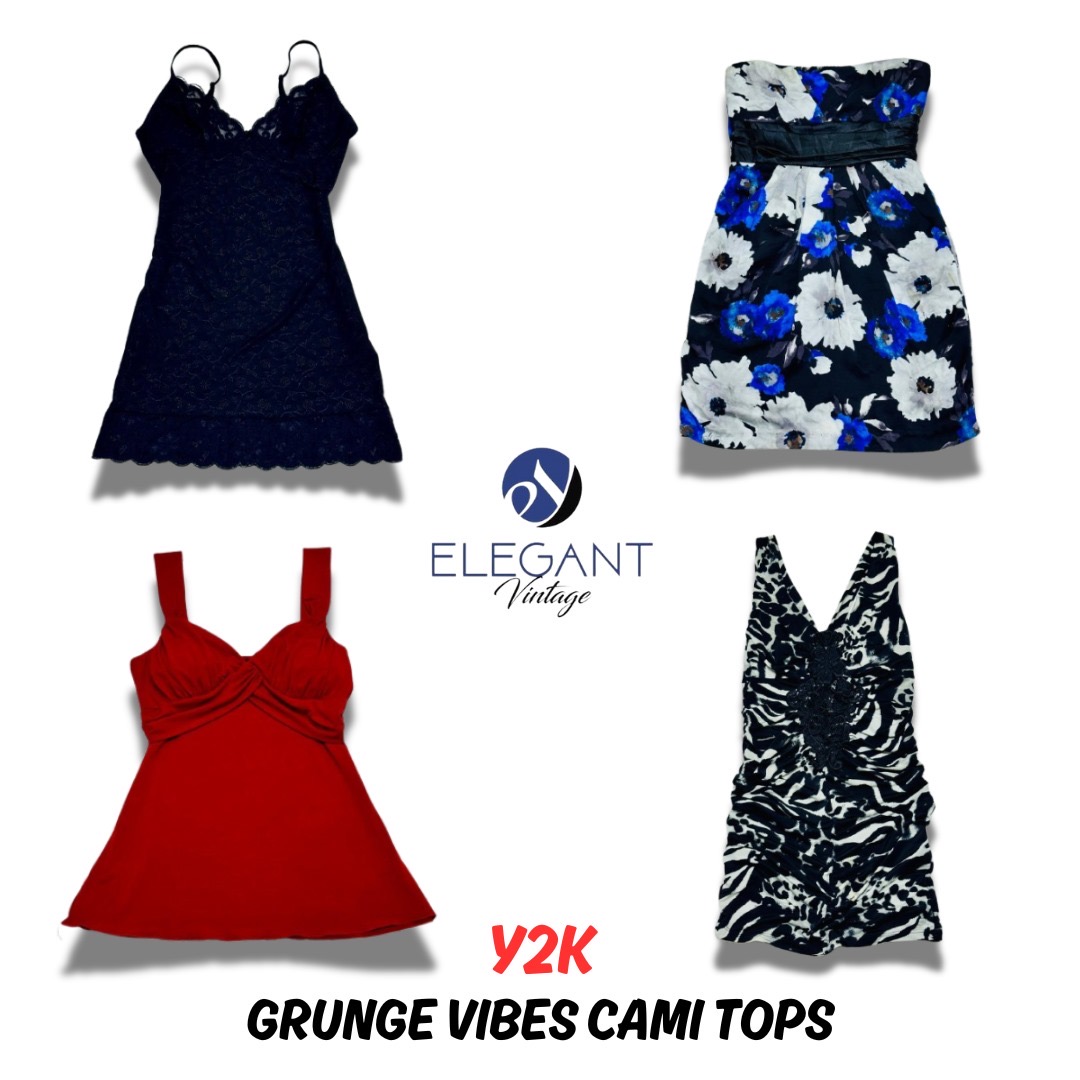 Y2K Grunge Vibes Cami Tops - 10 pieces - EV0331