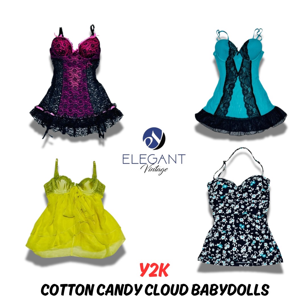 Y2K Tops de Poupées Bébé Nuage de Sucre Filé - 10 pièces - EV0334