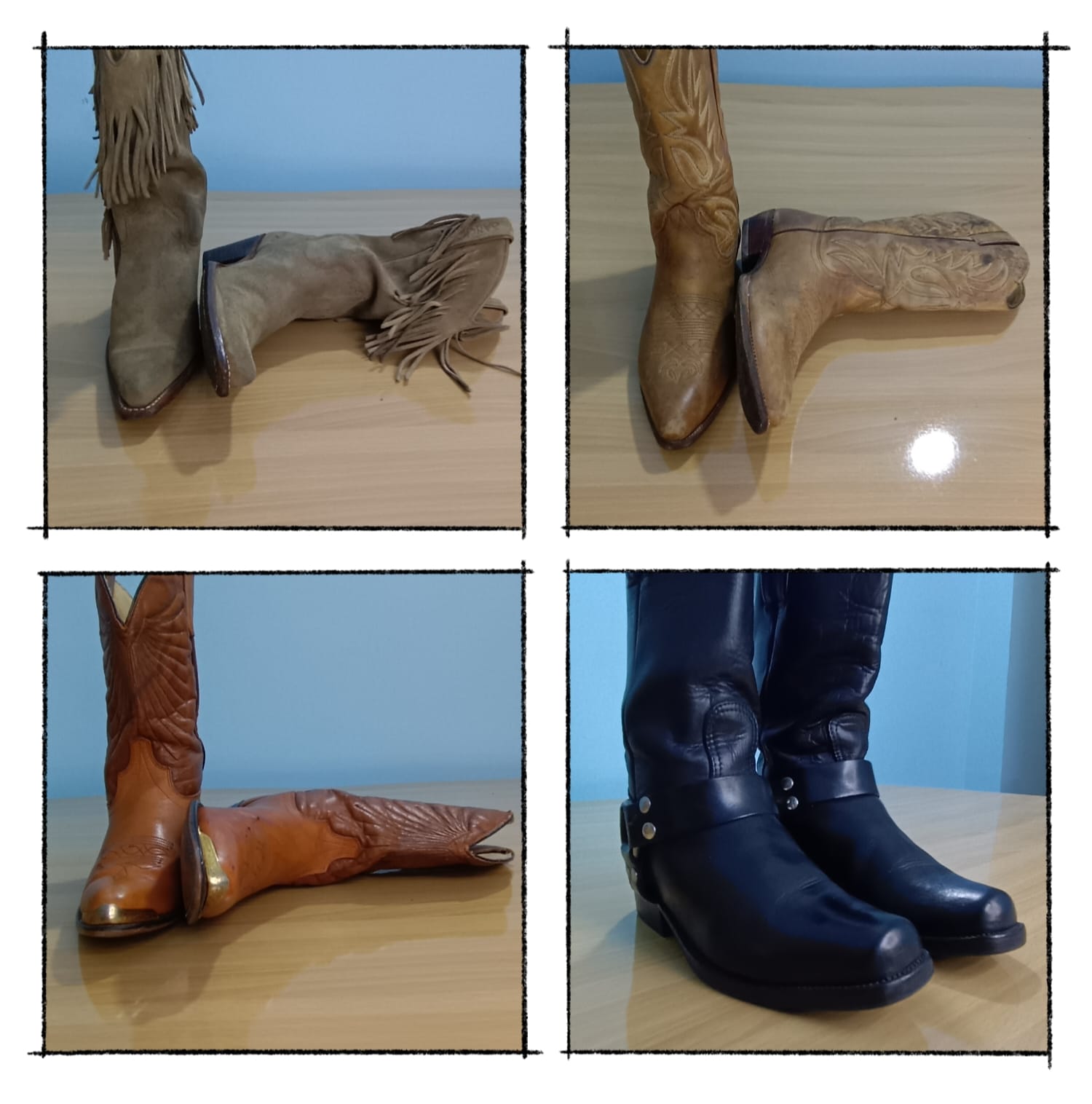 G0249 Vintage Cow Boy Boots - 25 pieces