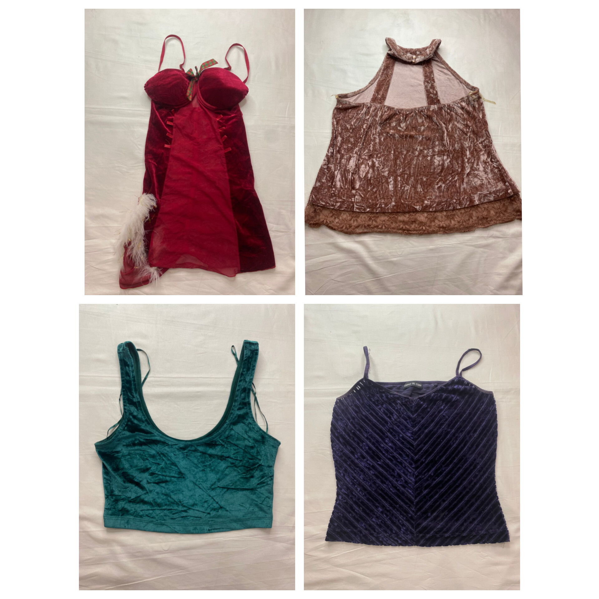 Y2K Velvet Tops and Dresses RV-002