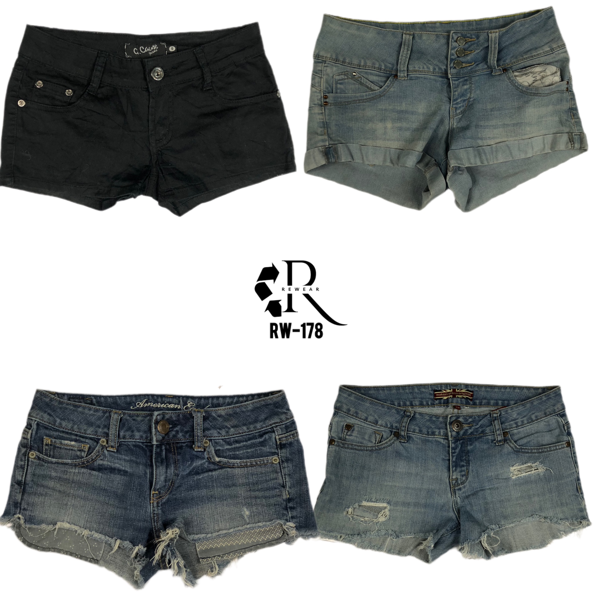 Y2K IT Girl Jean Mini Shorts (RW-178)