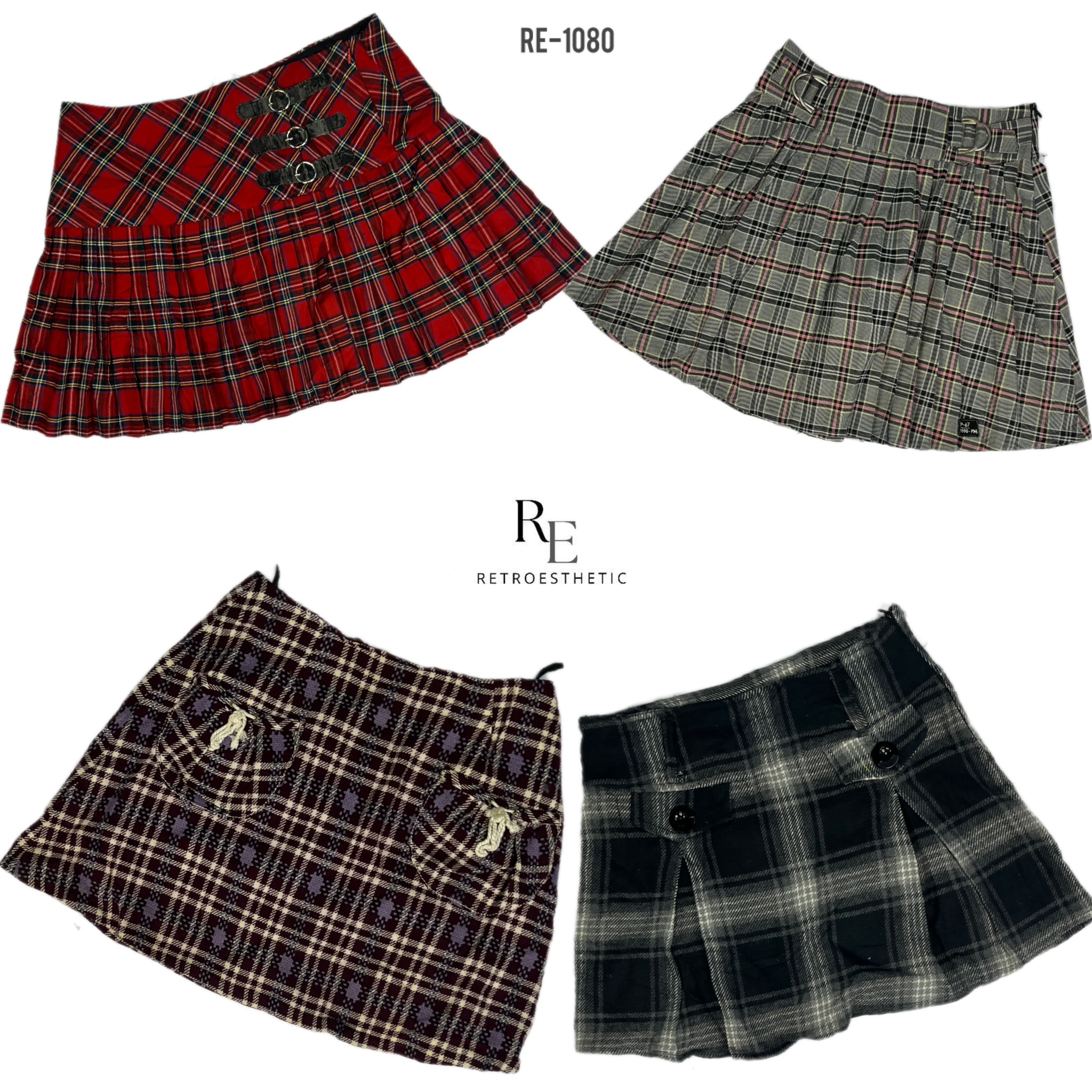 Gonne Mini a Quadri Tartan Y2K (RE-1080)