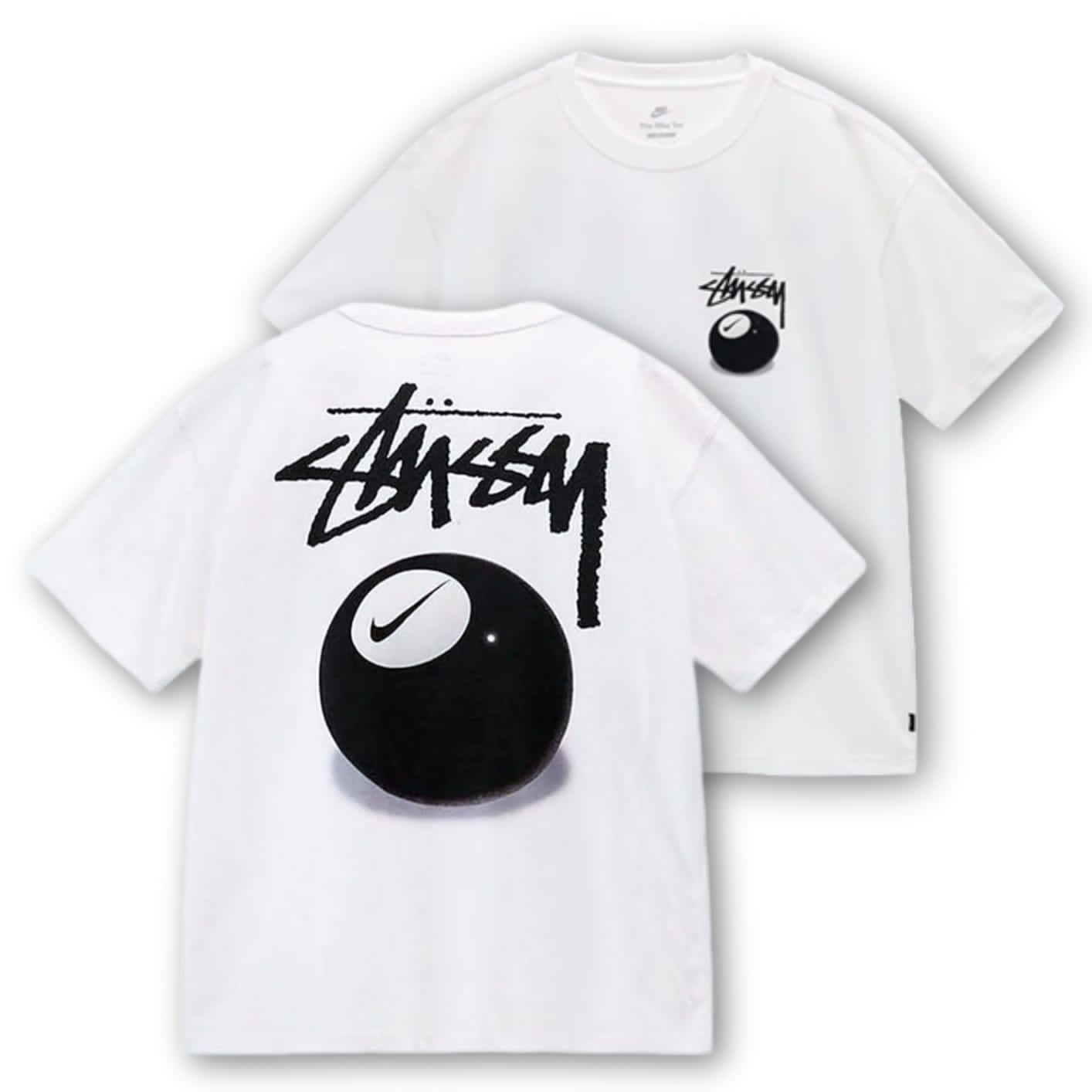 Stussy rielaborazione stile nike palloni magliette bianche 20 pezzi