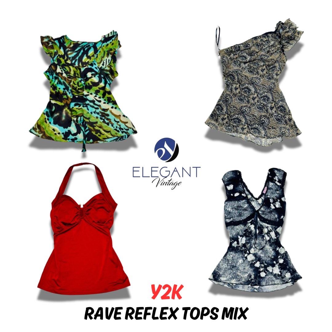 Y2K Rave Reflex Tops Mix - 11 pieces - EV0346