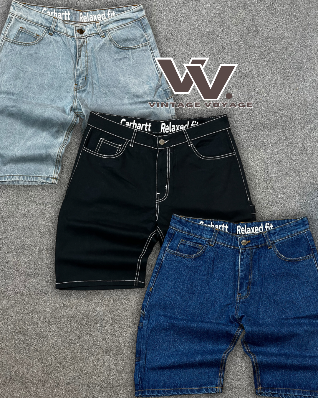 Shorts en denim style rework Carhartt MOQ 17 pièces #13525