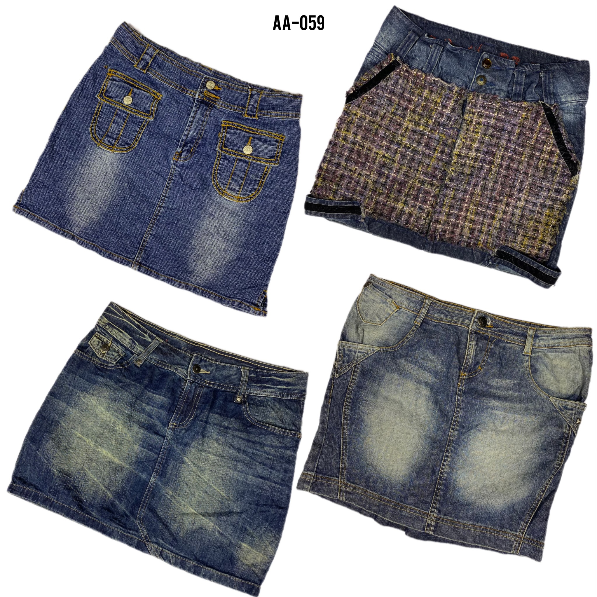 Y2K Unique IT Girl Denim Mini Skirts (AA-059)