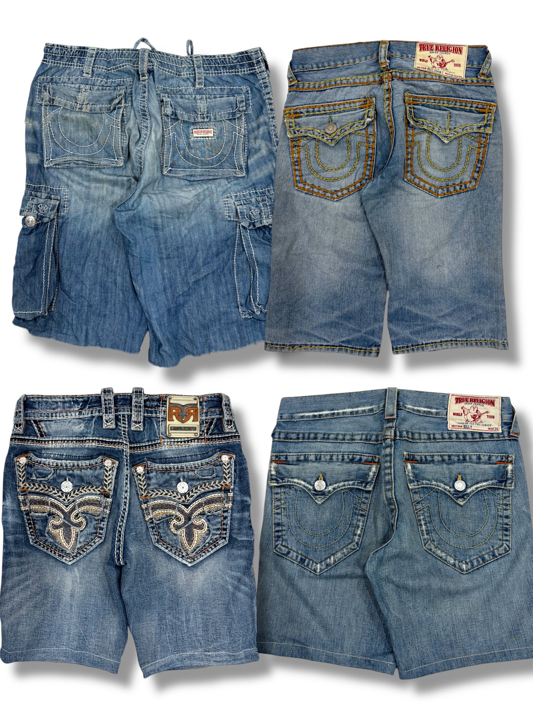 Men's True Religion Rock Revival Jorts / Shorts 20 Pcs (E-49)