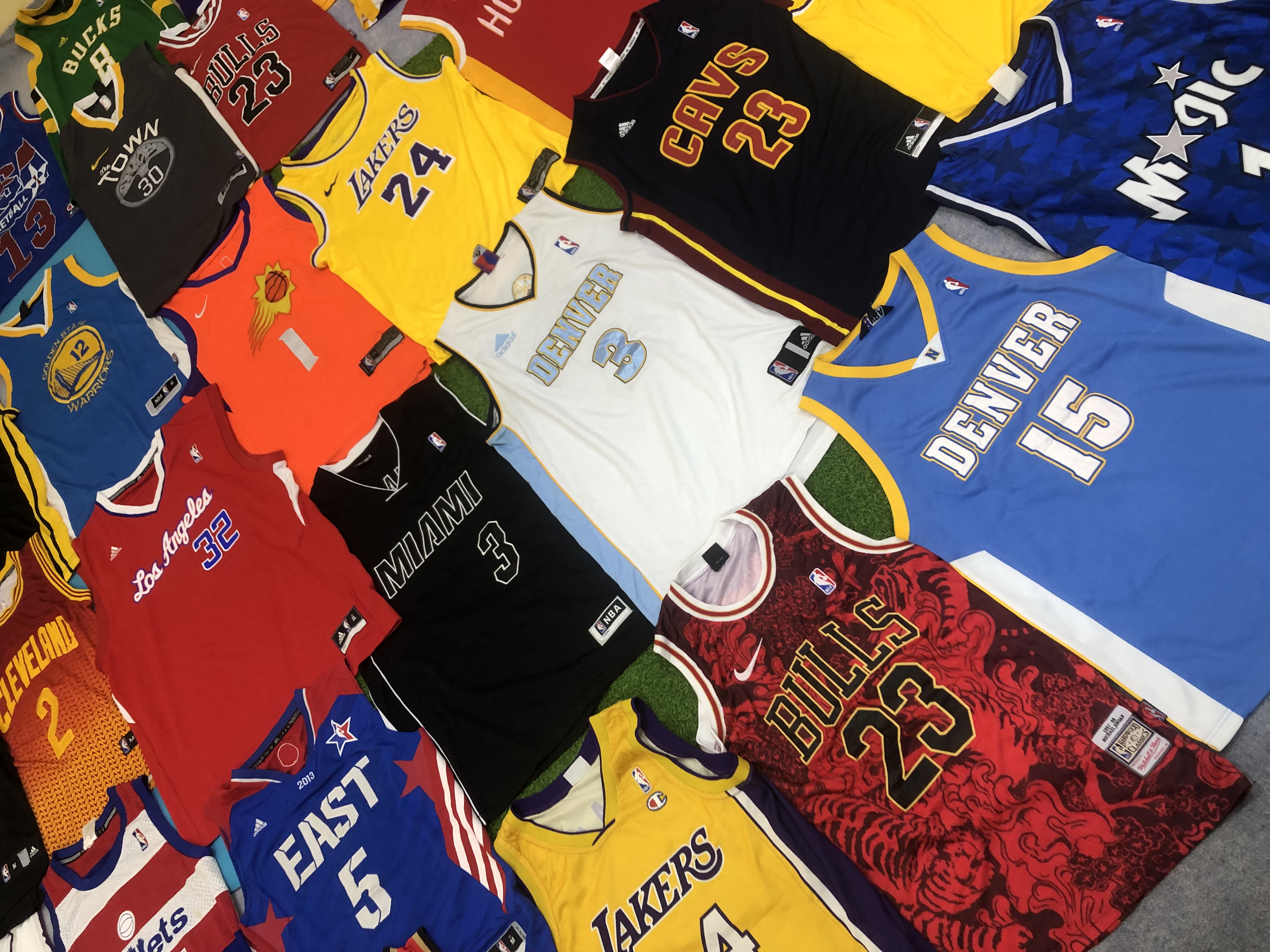 NFL NHL NBA Sandos and Jerseys 70 Pcs