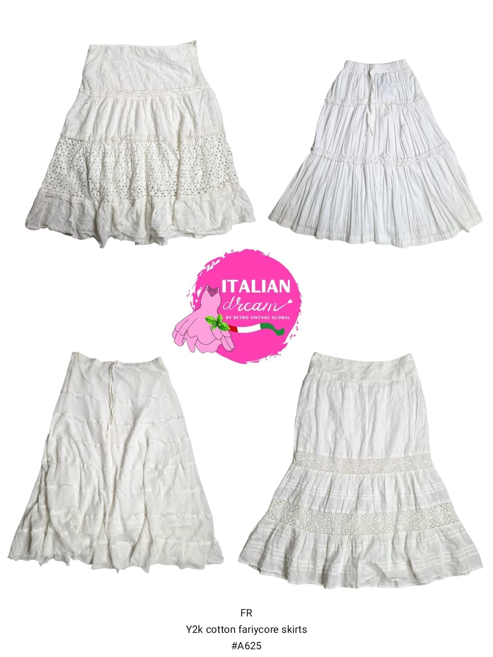 Y2k cotton fariycore skirts