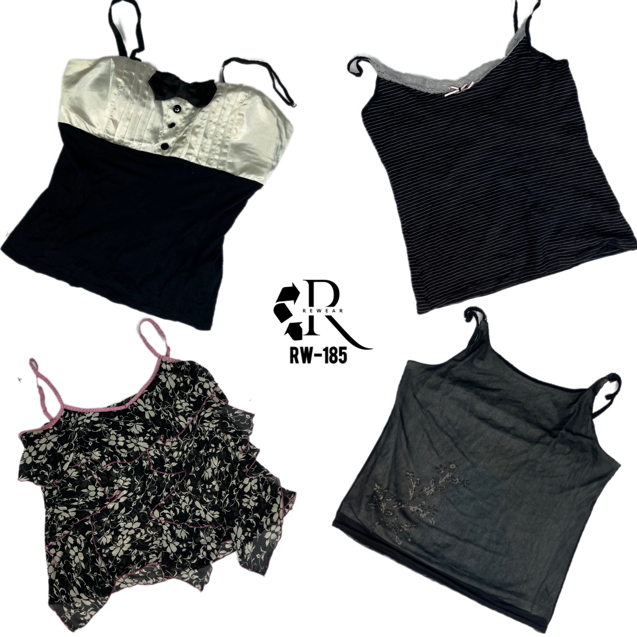 Top Rave Cami Neri Y2K