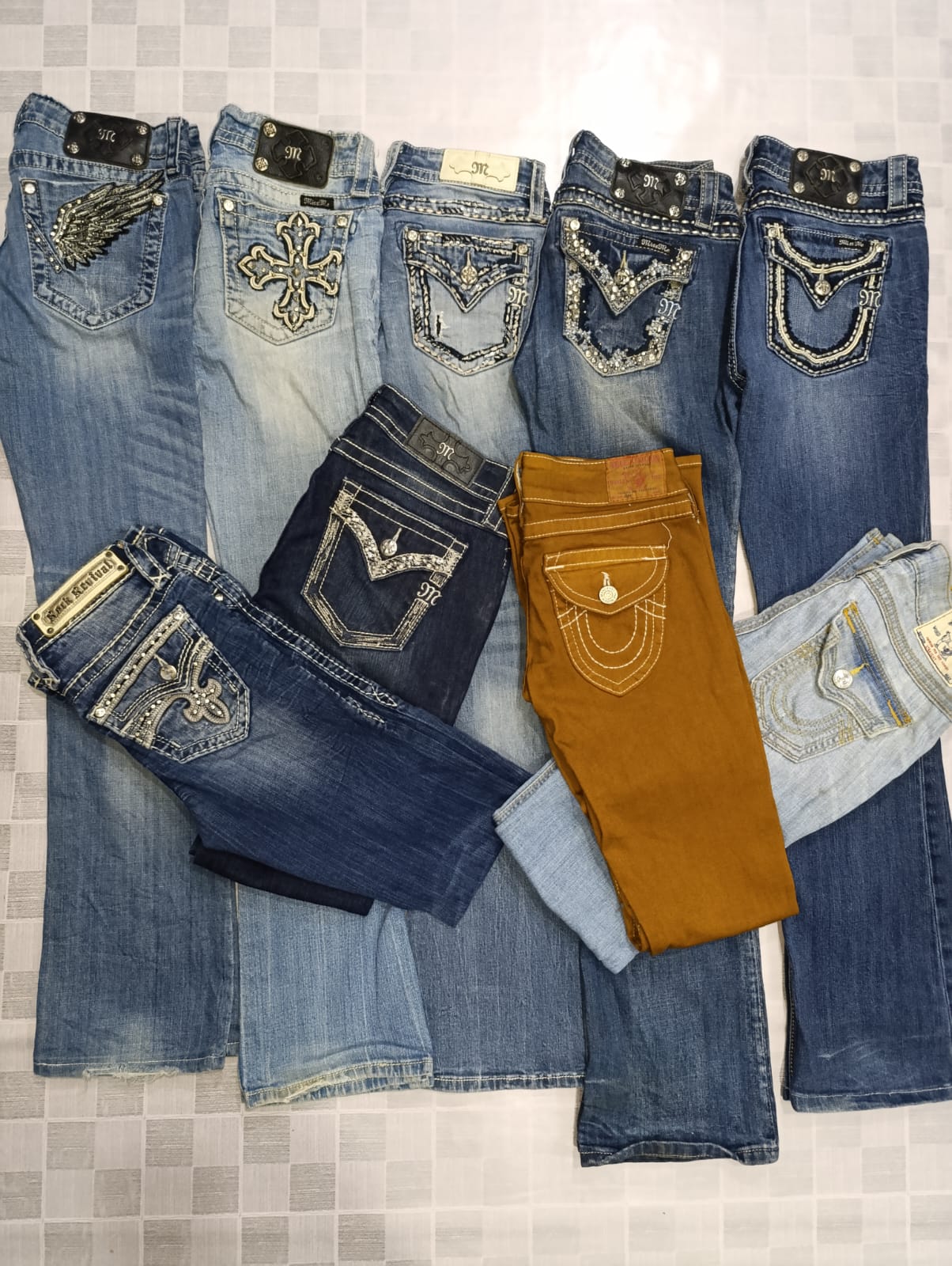 R70 Ladies Y2k Miss Me, Rock Rivival & True Religion Jeans-9