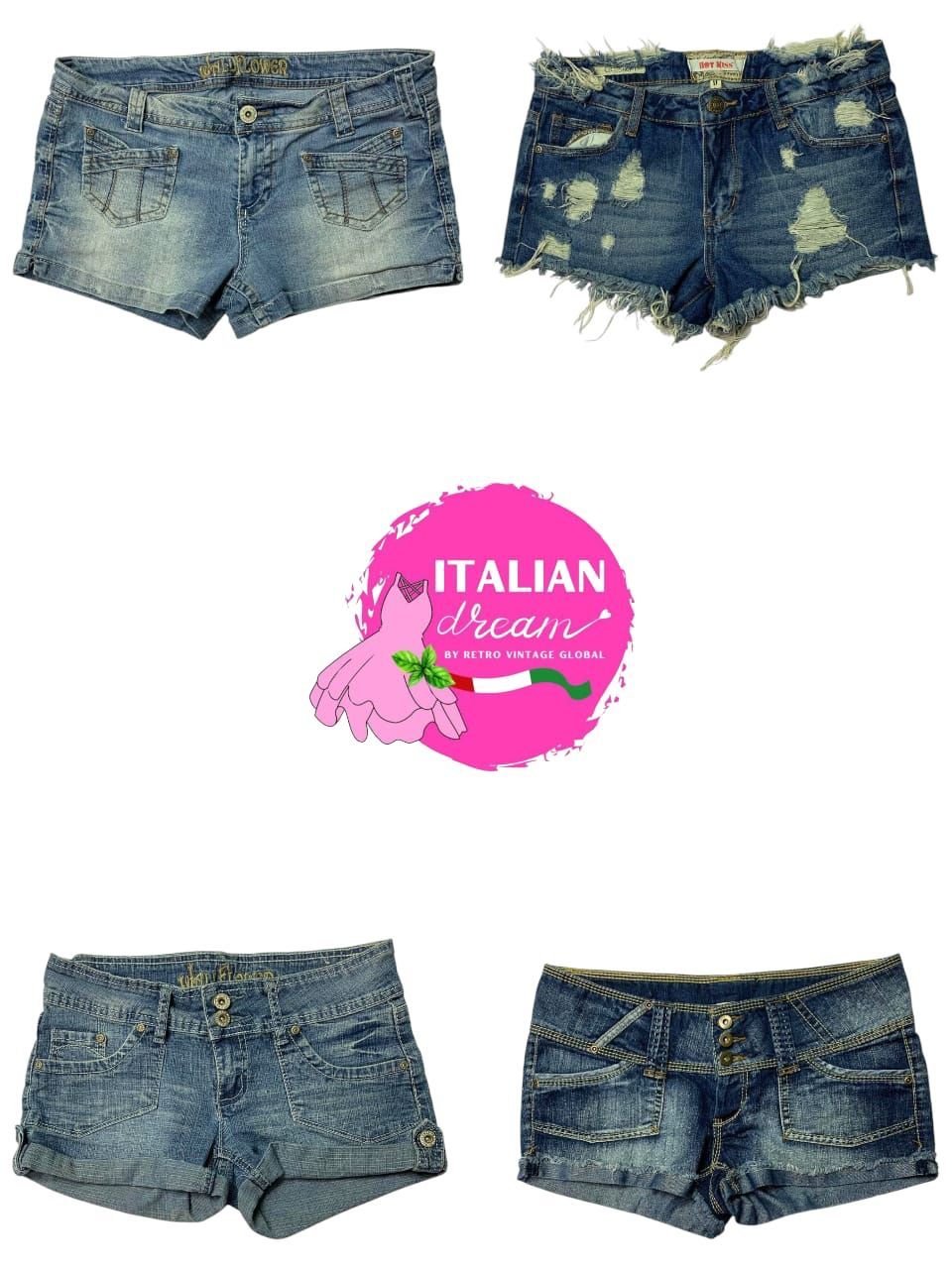 Y2k Denim Signature Shorts
