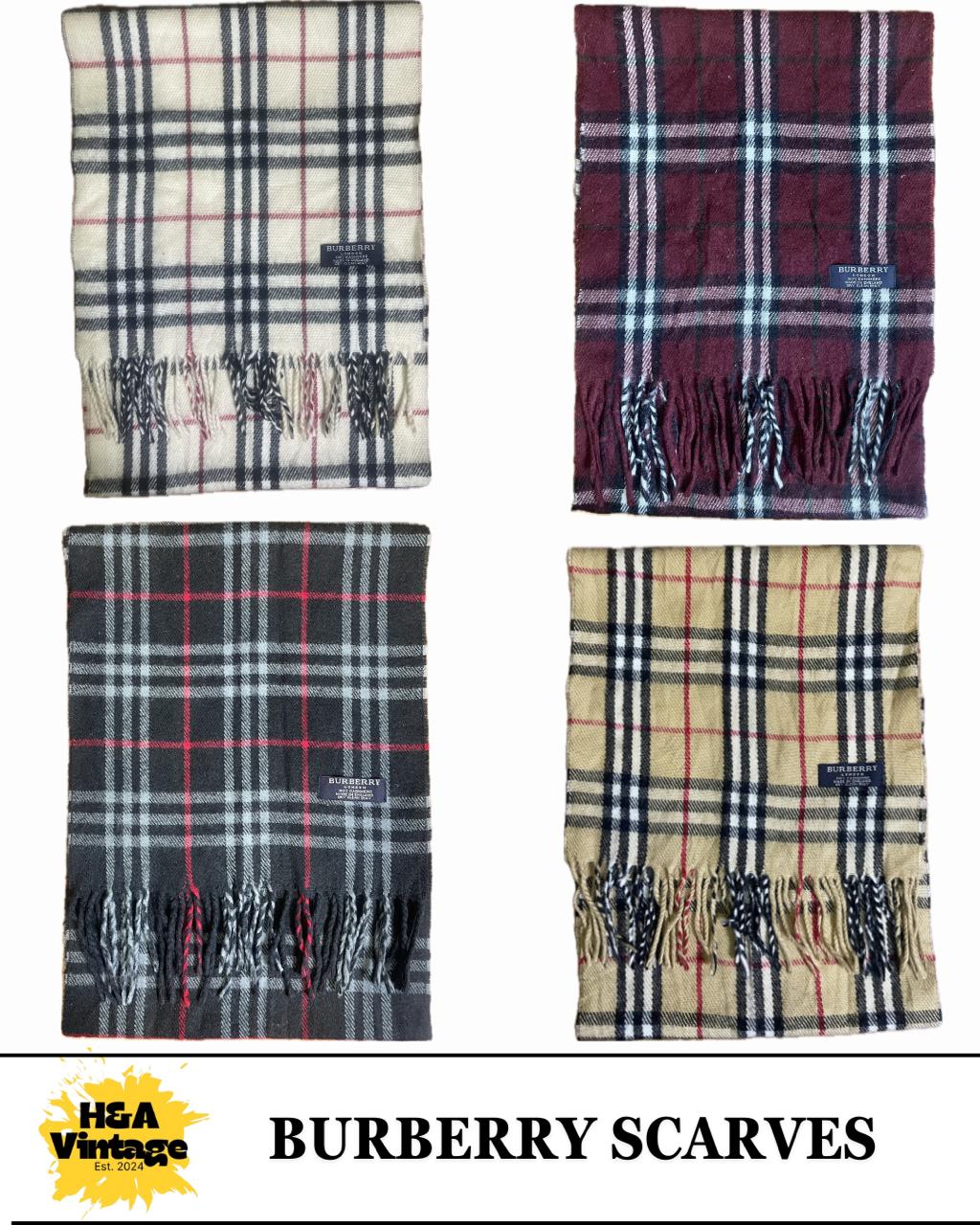 Foulard Burberry 08 pezzi